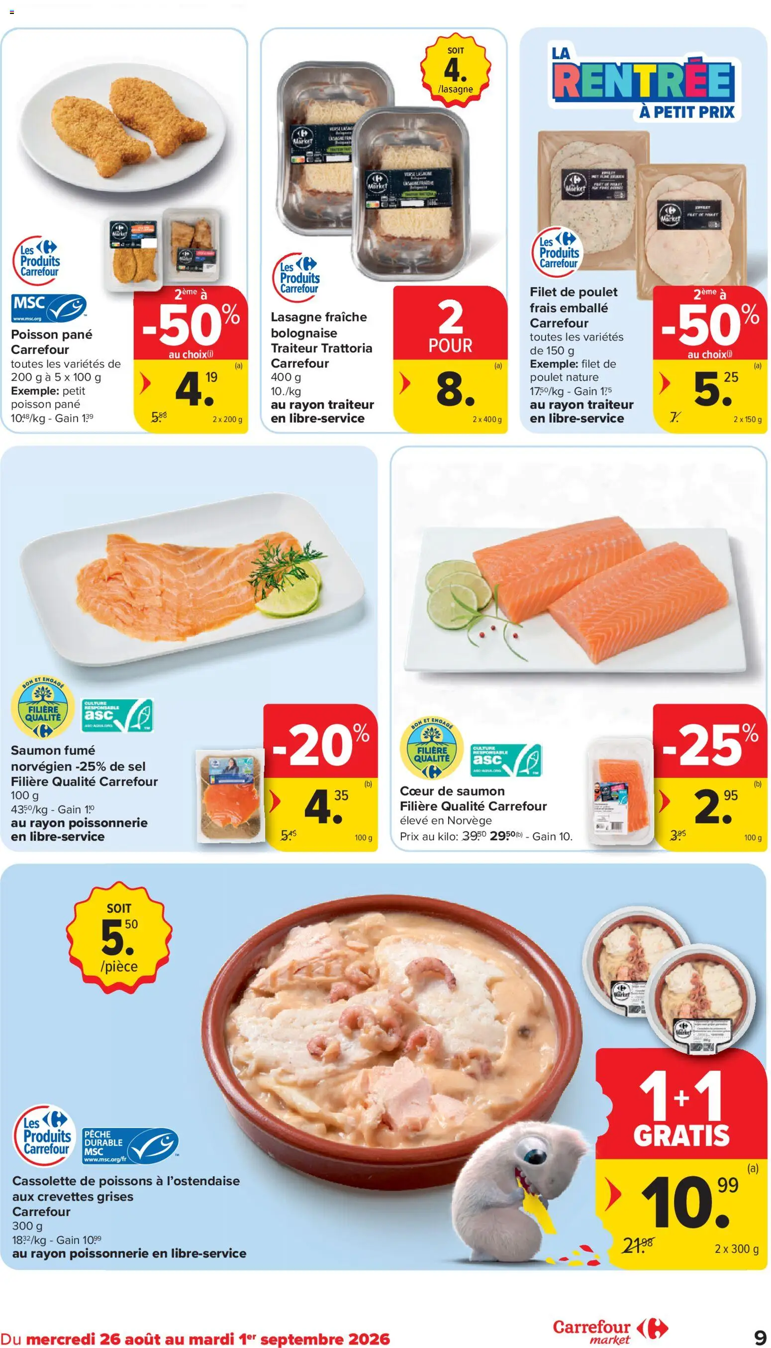 {H1} | Pagina: 9 | Producten: Lasagne, Filet