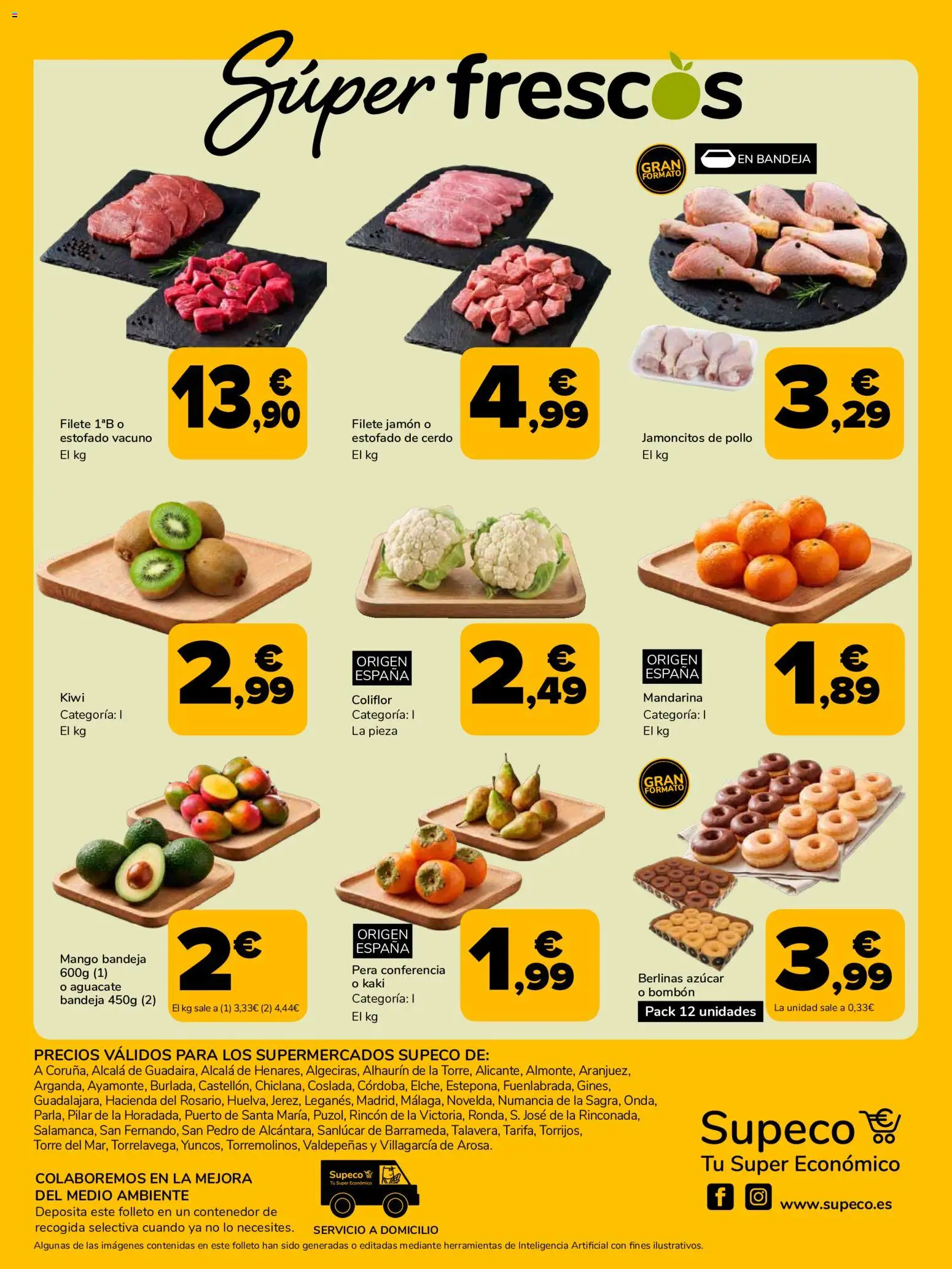 Supeco - folleto │ válido desde el 29/10/2026 | Página: 8 | Productos: Aguacate, Coliflor, Kiwi, Bandeja