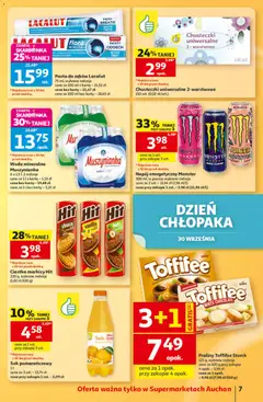 Pogląd oferty "Auchan gazetka" - ważna od 24.09.2026 | Strona: 7 | Produkty: Muszynianka, Toffifee, Ciastka, Woda