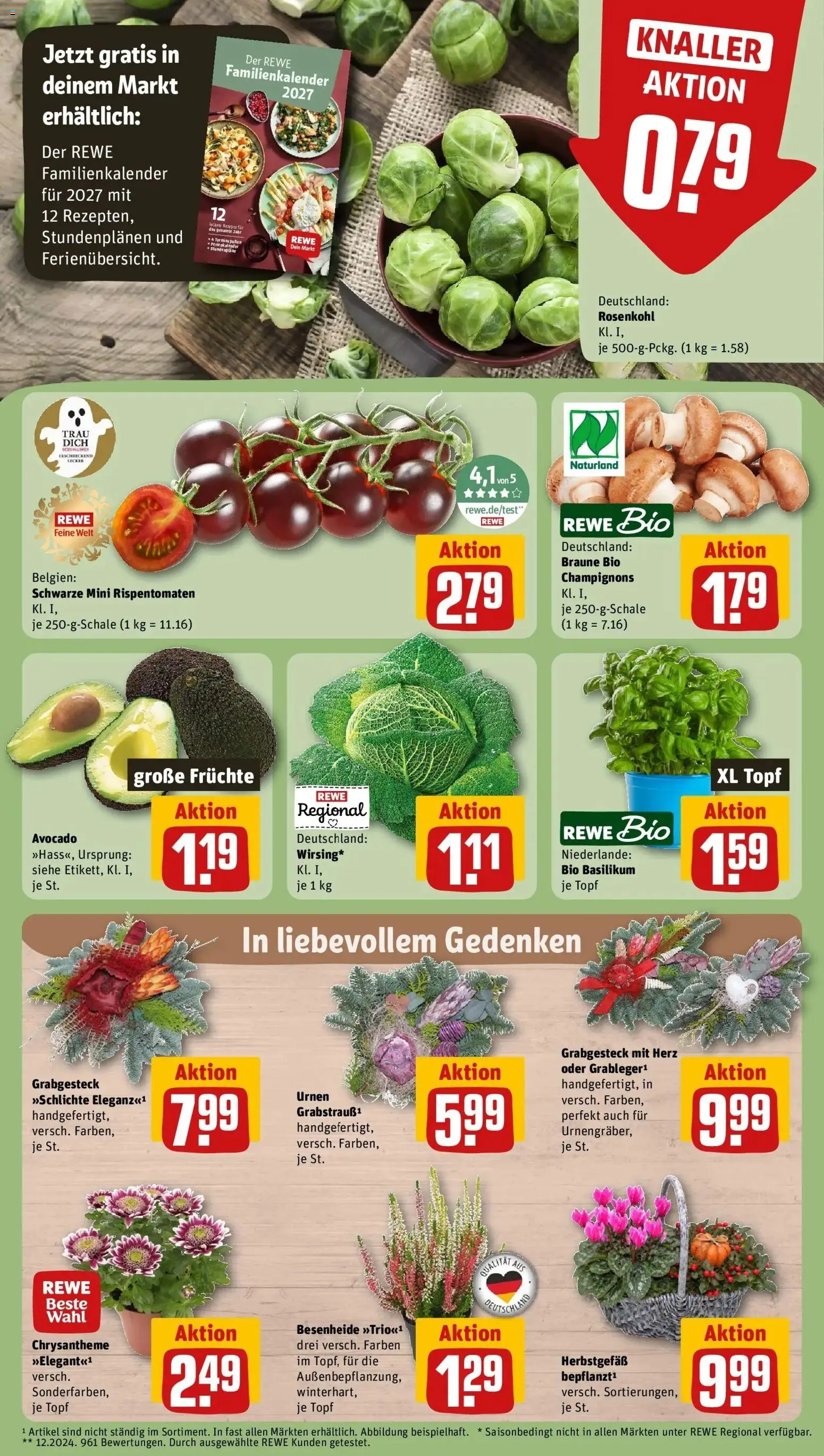 REWE Prospekt ab 19.10.2026 zum Blättern » Angebote | Seite: 11 | Produkte: Avocado, Champignons