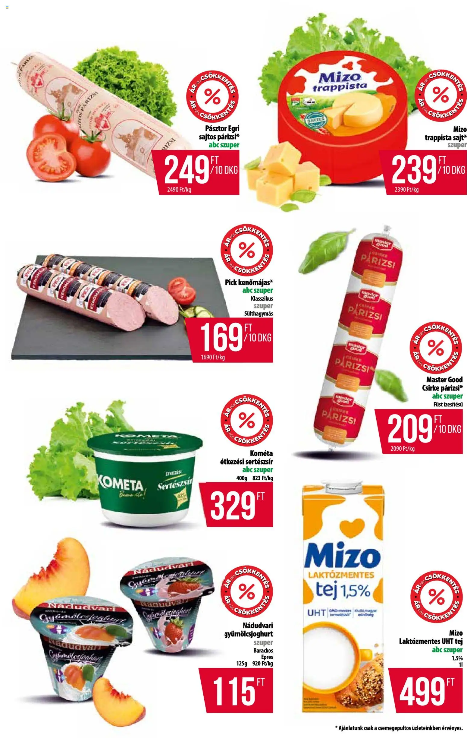 COOP akciós ujság - amely érvényes a következő dátumtól: 02.07.2026 | Oldal: 3 | Termékek: Tej, Sertészsír, Párizsi, Gyümölcsjoghurt