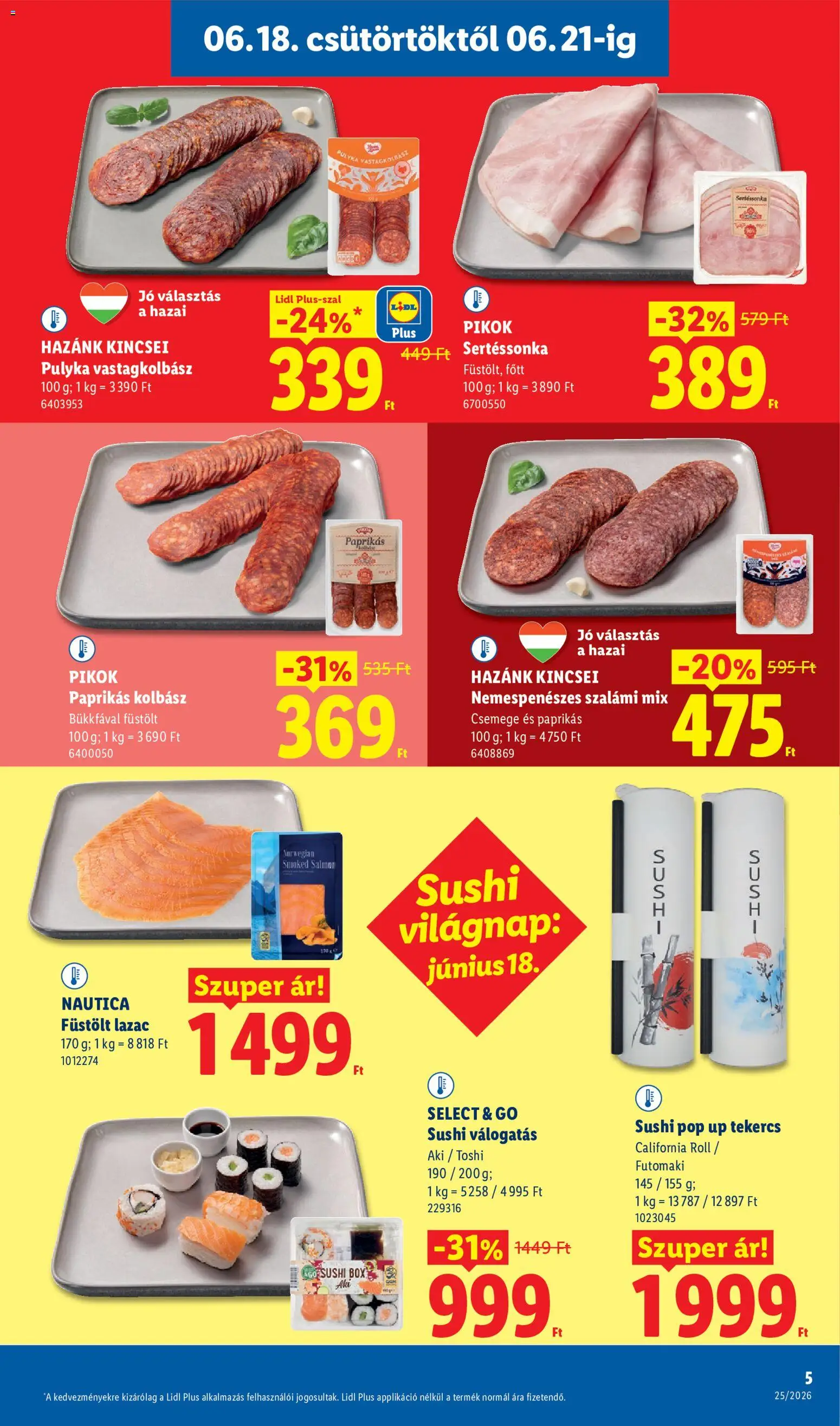 Lidl akciós ujság - amely érvényes a következő dátumtól: 18.06.2026 | Oldal: 5