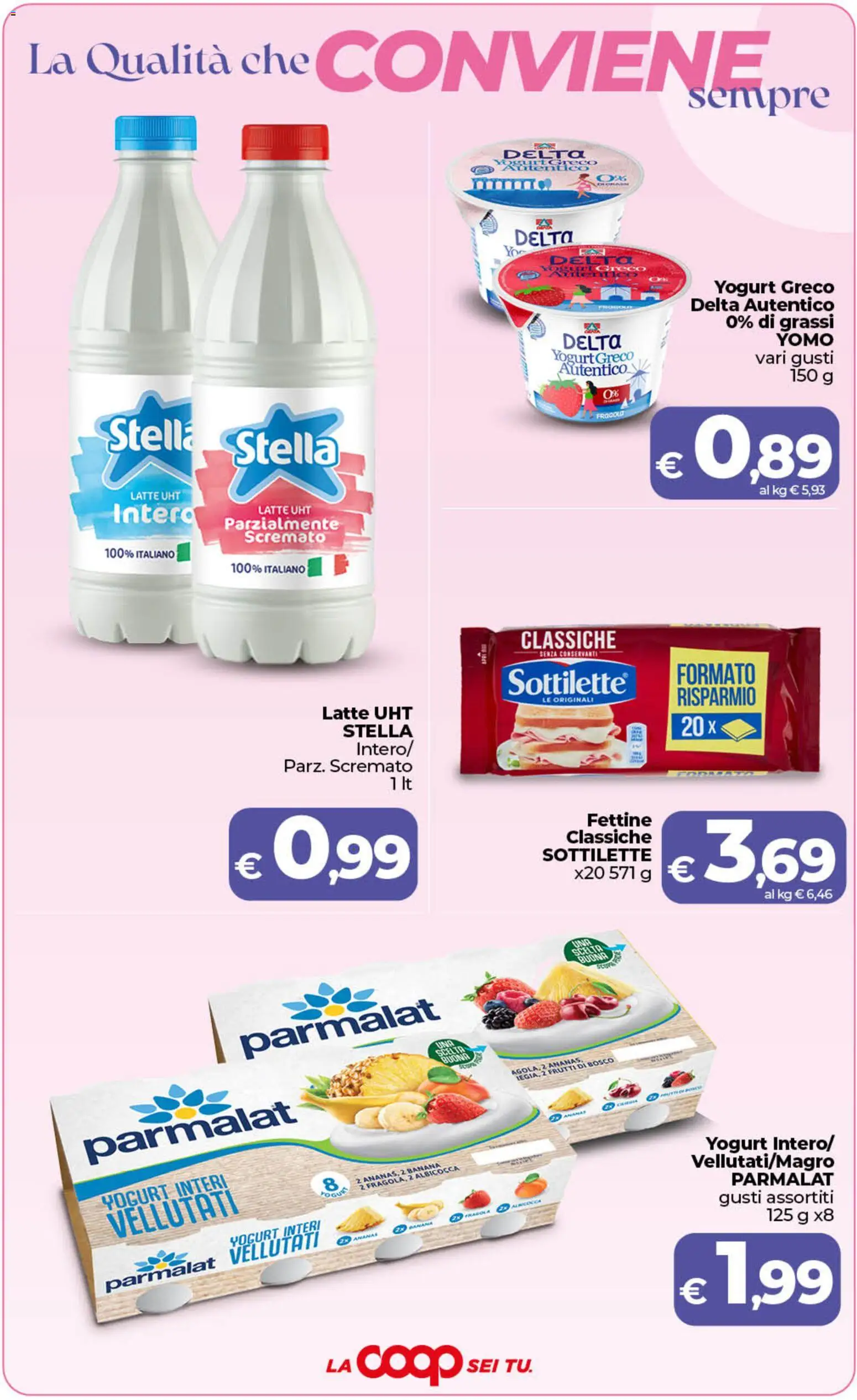 Volantino Ipercoop del 19.05.2026 | Pagina: 2 | Prodotti: Yogurt greco, Yogurt, Latte, Ananas