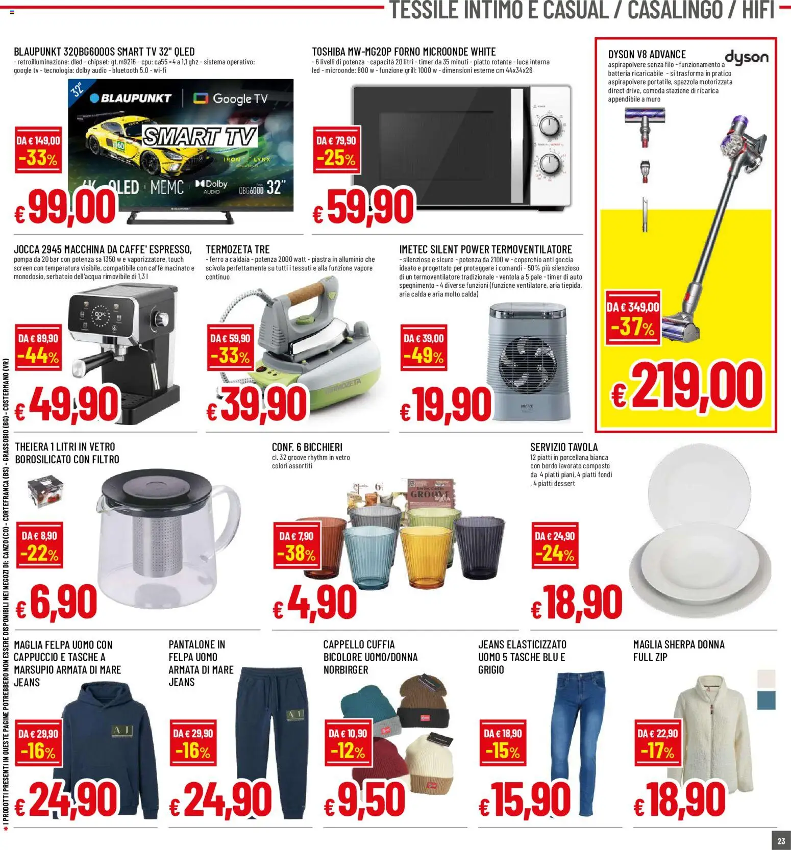 Volantino Famila del 29/10/2026 | Pagina: 22 | Prodotti: Microonde, smart TV, Tasche, Macinato