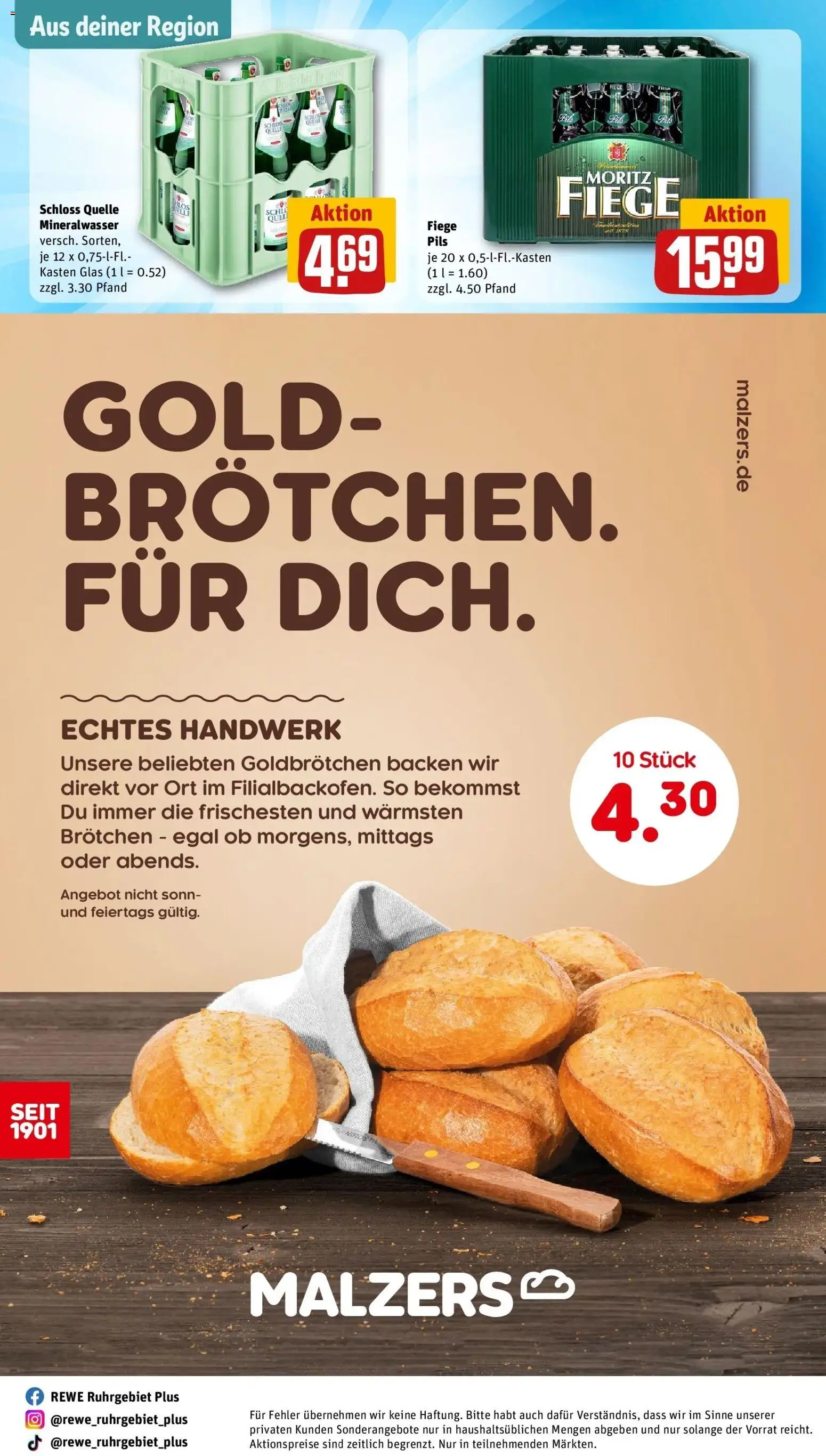 Rewe Prospekt Gladbeck – gültig ab 27.07.2026 | Seite: 30 | Produkte: Pils, Mineralwasser