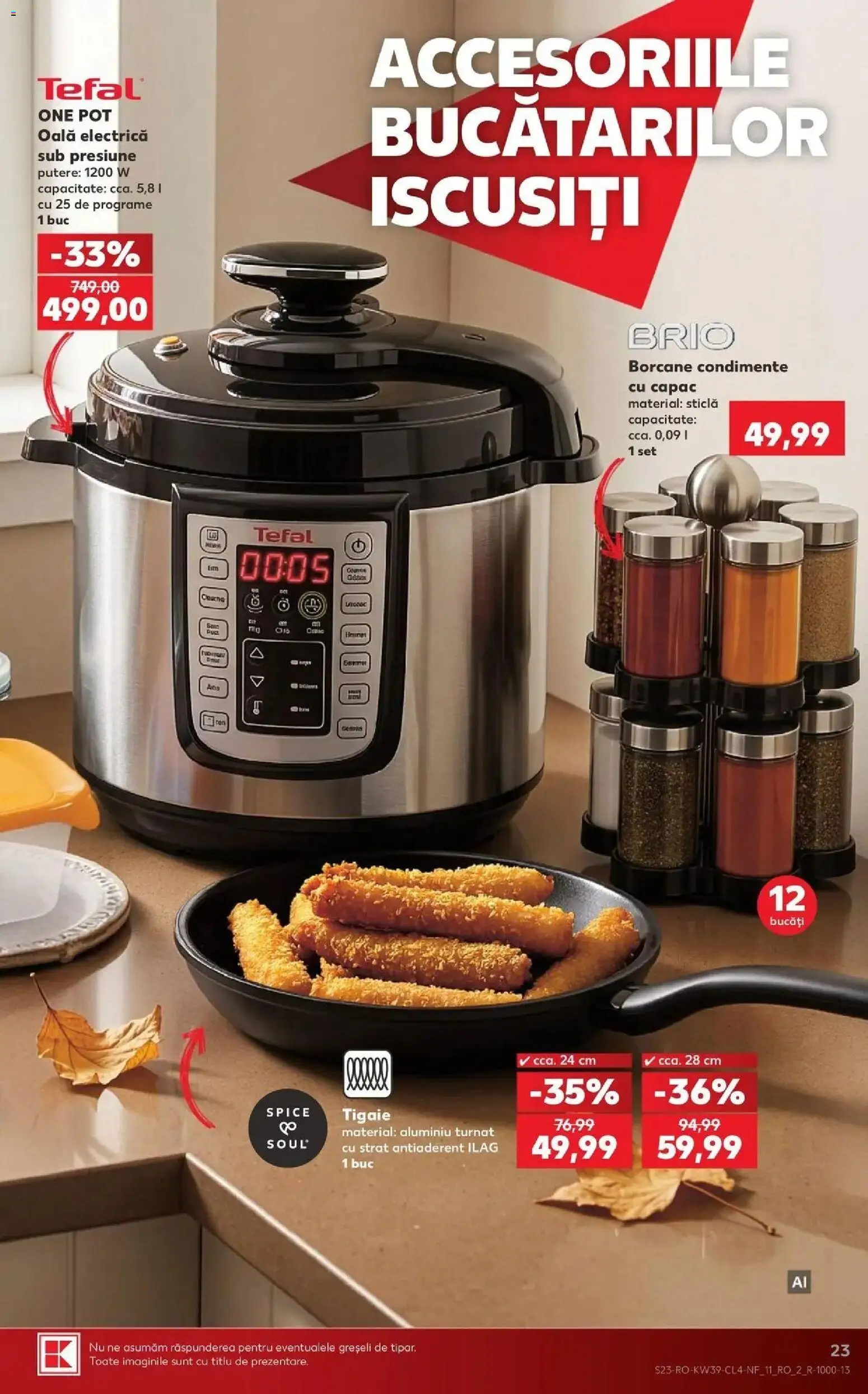 Kaufland Focșani 23.09.2026 - Revista si Oferta | Pagină: 23 | Produse: Electrică, Tigaie, Oală, Condimente