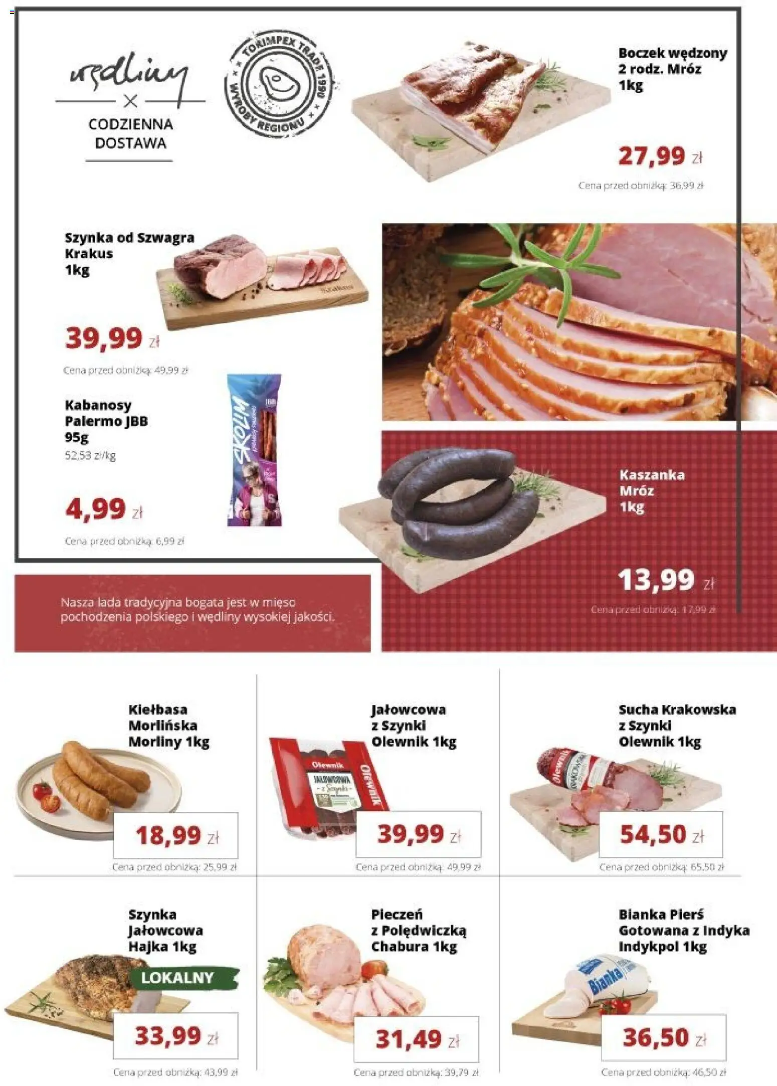 Torimpex gazetka od 27.07.2026 | Strona: 4 | Produkty: Kiełbasa, Kaszanka, Szynka, Boczek