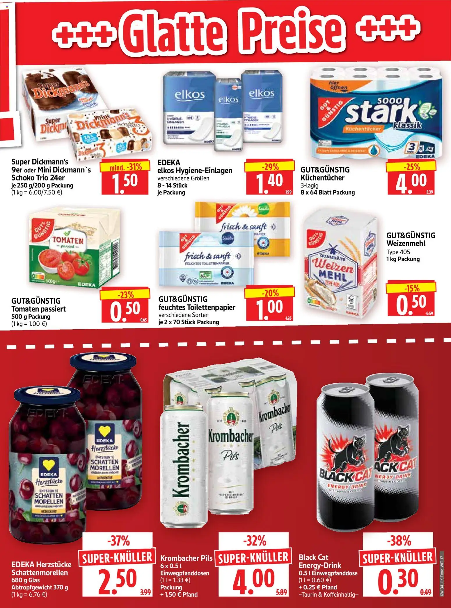 HERKULES Prospekt – gültig ab 17.08.2026 | Seite: 17 | Produkte: Energy, Weizenmehl, Krombacher, Toilettenpapier