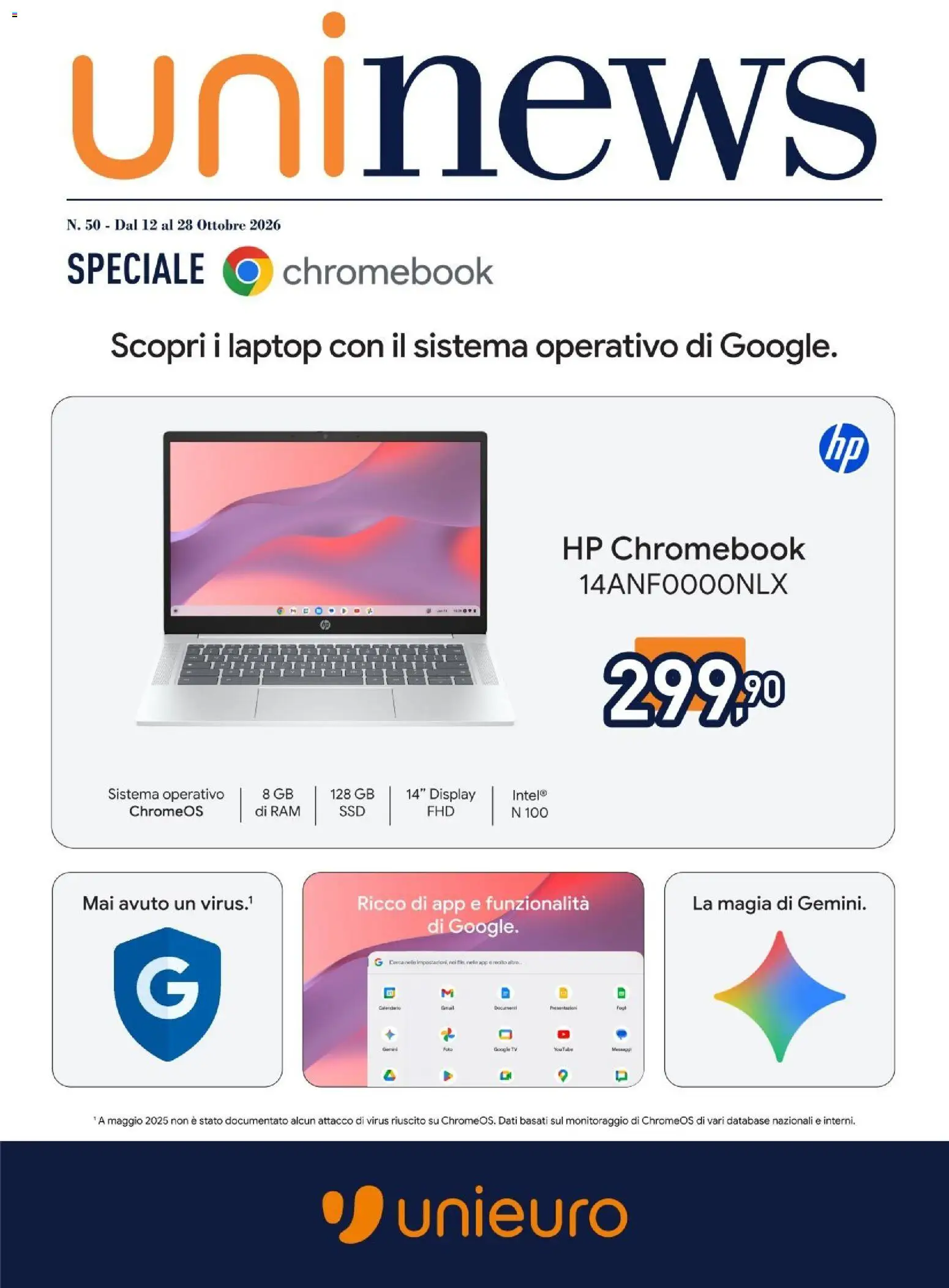 Volantino Unieuro del 12/10/2026 | Pagina: 1 | Prodotti: Laptop, TV