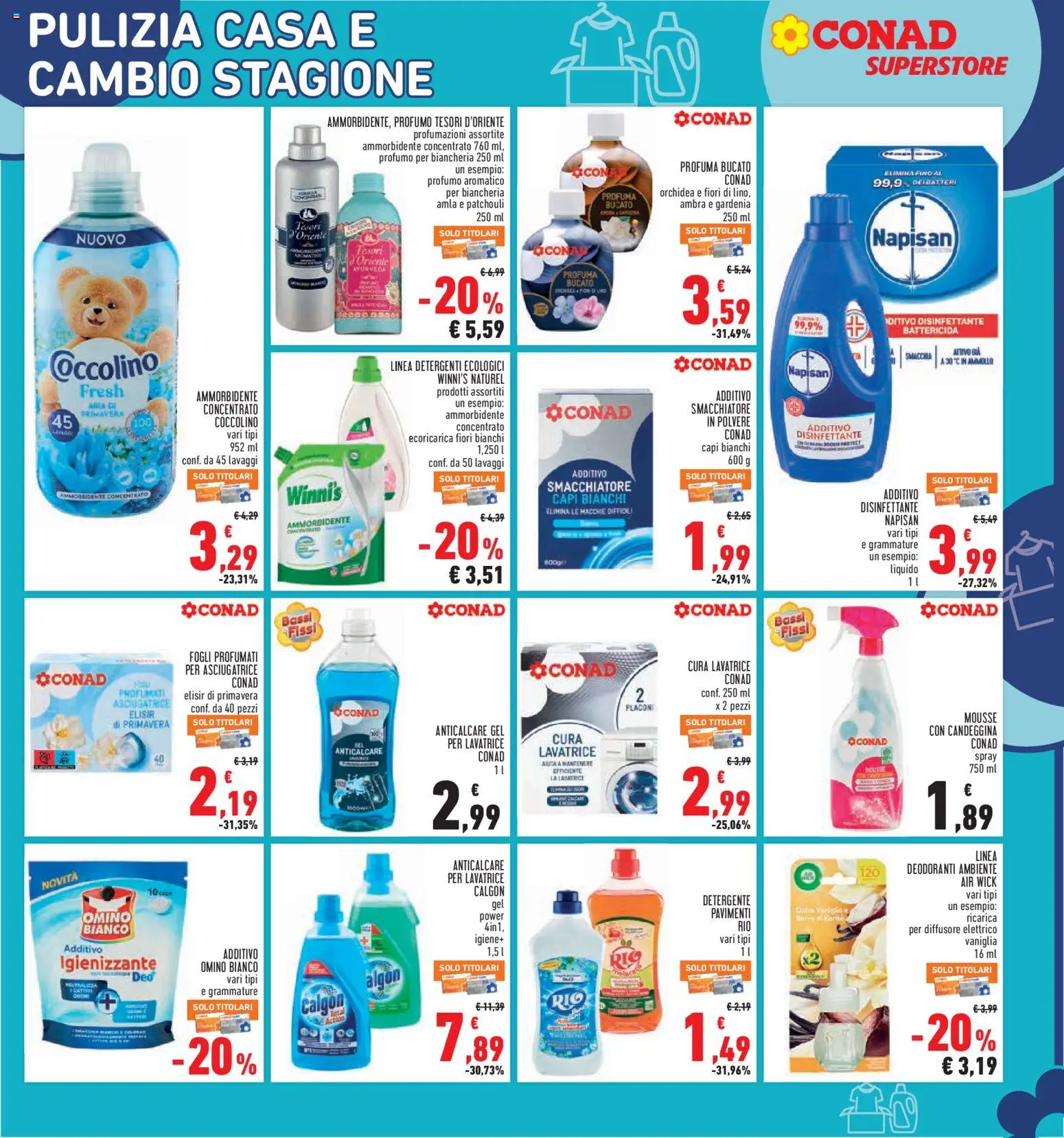 Volantino Conad del 05/11/2026 | Pagina: 29 | Prodotti: Ammorbidente, Smacchiatore, Candeggina, Lavatrice