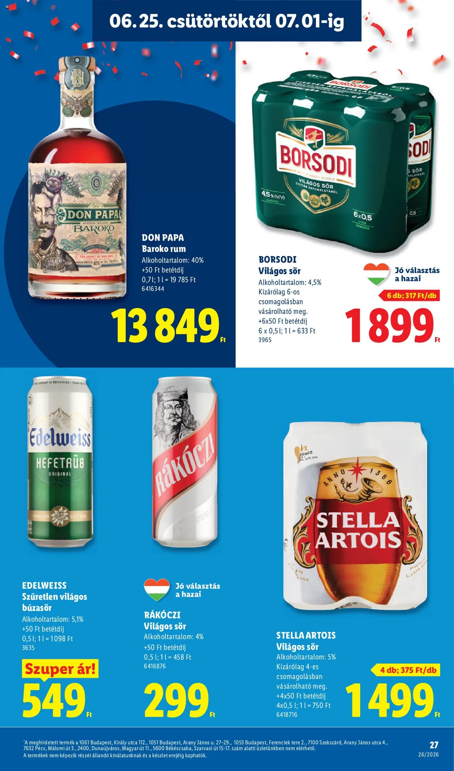 Lidl akciós ujság - amely érvényes a következő dátumtól: 25.06.2026 | Oldal: 27