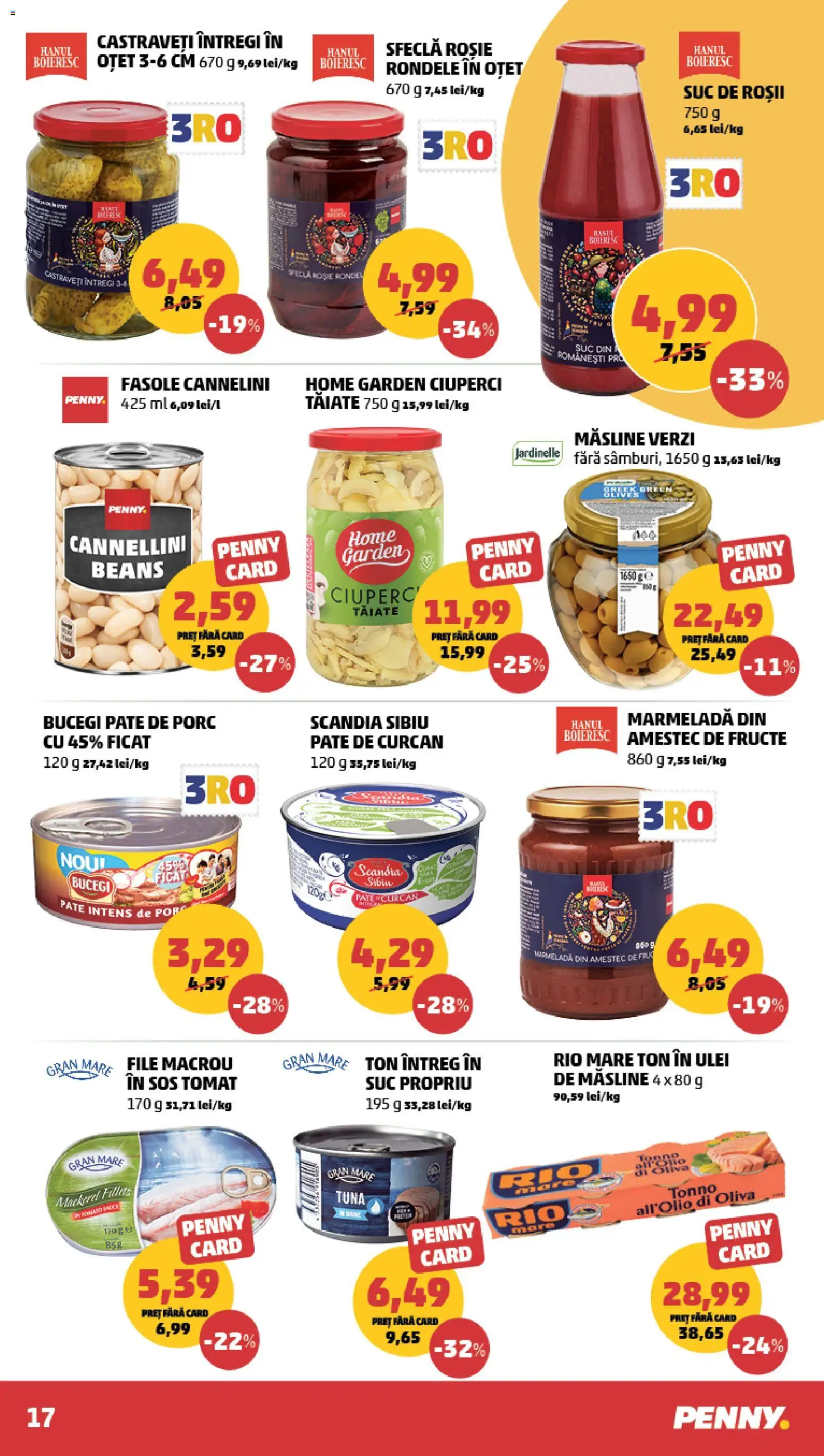 Noul catalog PENNY – valabil de la 17.06.2026 | Pagină: 17 | Produse: Pate, Măsline, Suc, Sfeclă