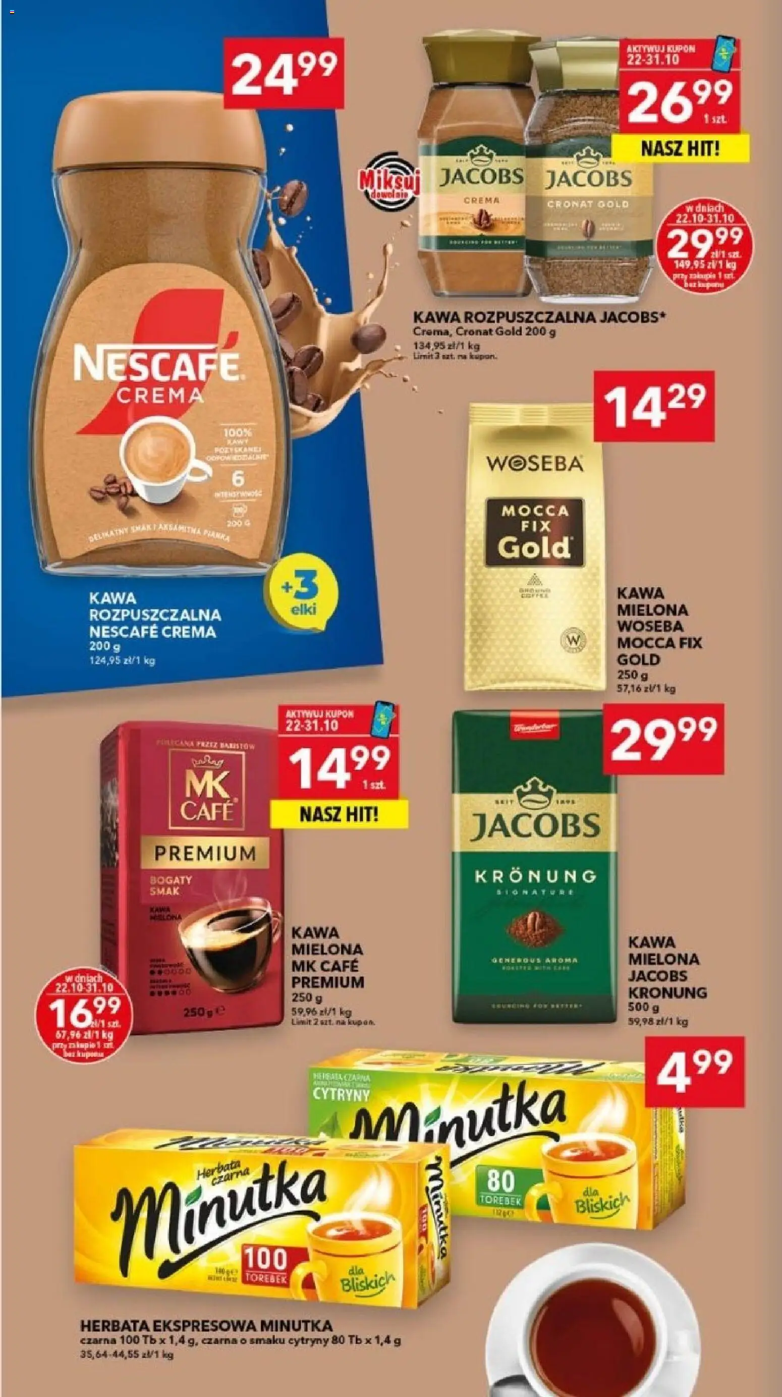 Lewiatan gazetka - Szczecin od 22.10.2026 | Strona: 8 | Produkty: Kawa mk cafe, Nescafe, Kawa rozpuszczalna, Herbata