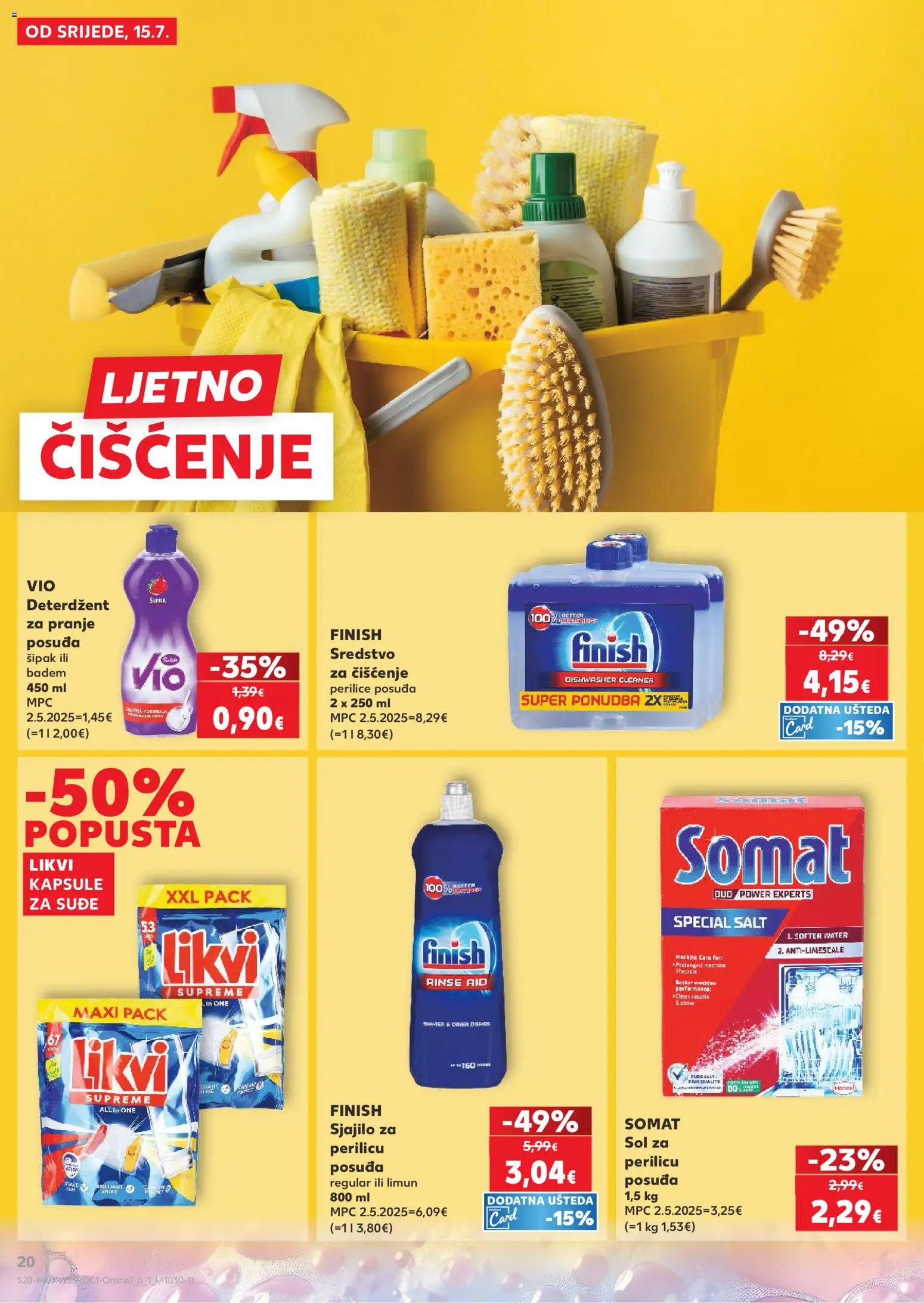 Kaufland HR akciós ujság - amely érvényes a következő dátumtól: 2026.07.15. | Oldal: 20 | Termékek: Somat