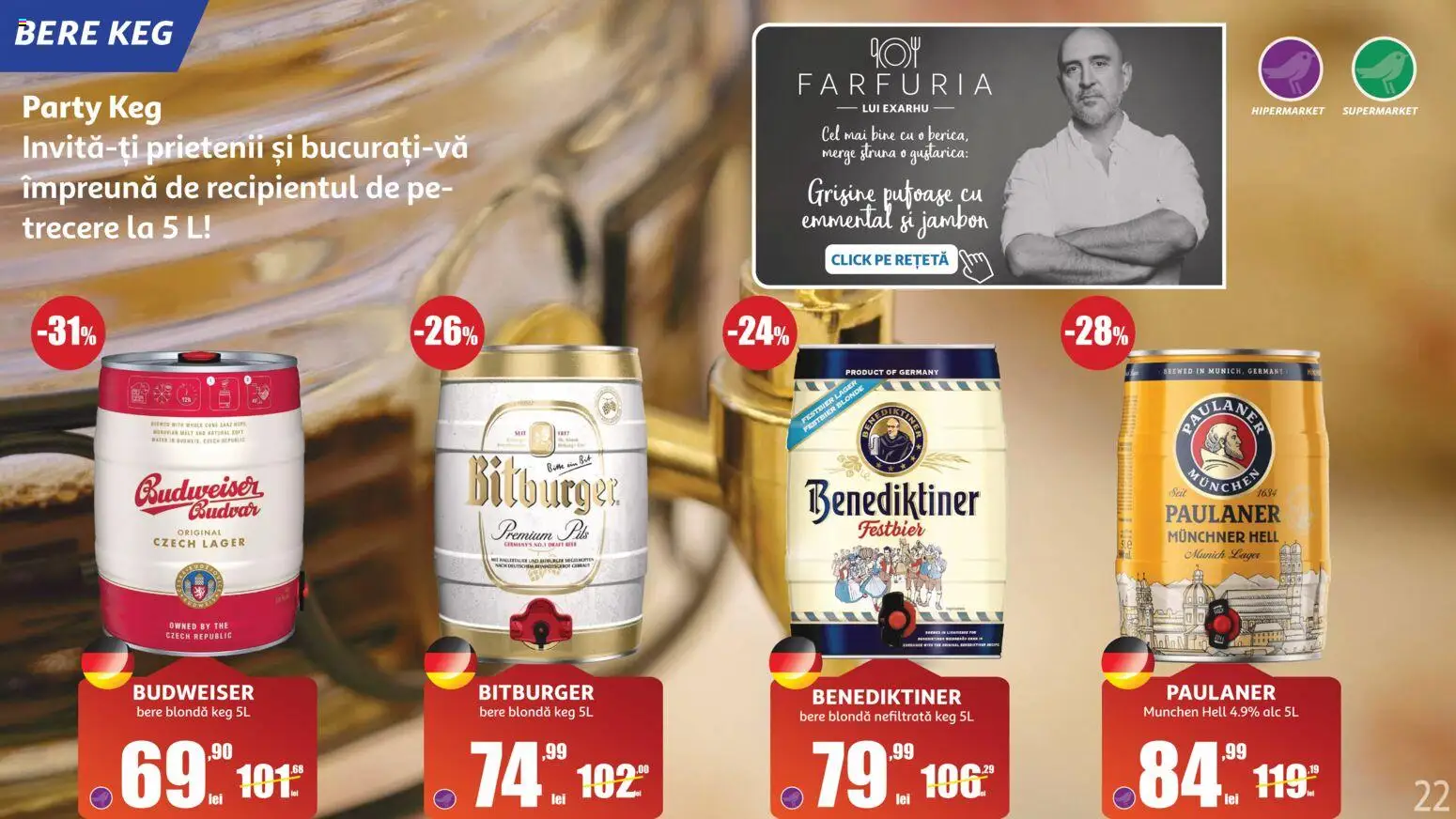 Noul catalog Auchan – valabil de la 10.06.2026 | Pagină: 22 | Produse: Bere