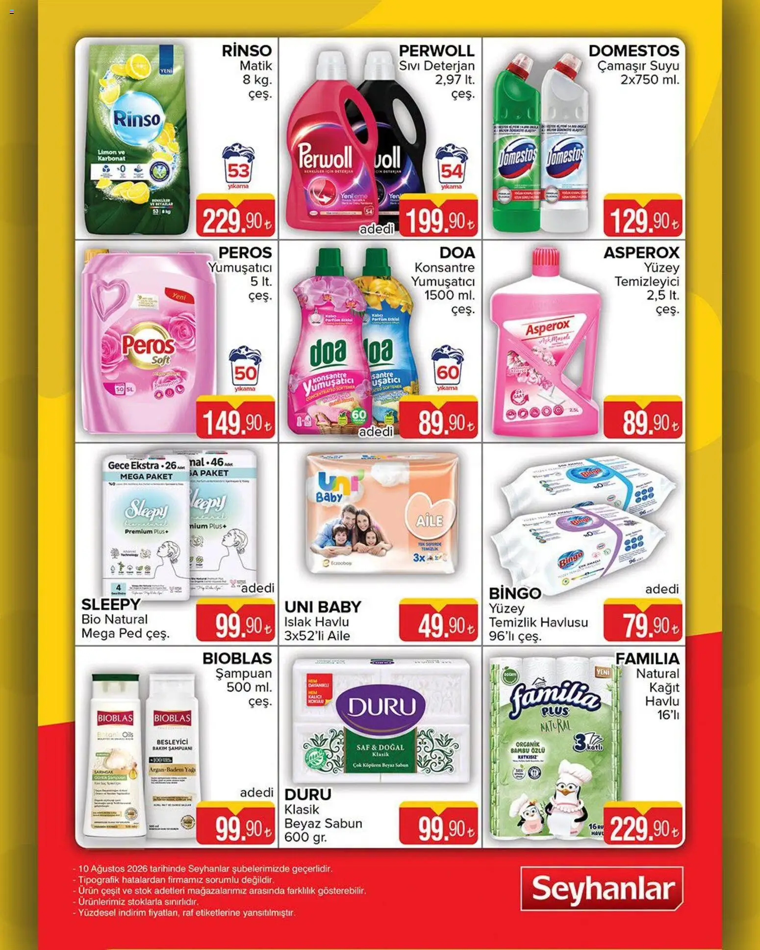 Seyhanlar Market Katalog - 10 Ağustos 2026 tarihinden itibaren geçerlidir | Sayfa: 7 | Ürünler: Raf, Şampuan, Sabun, Deterjan