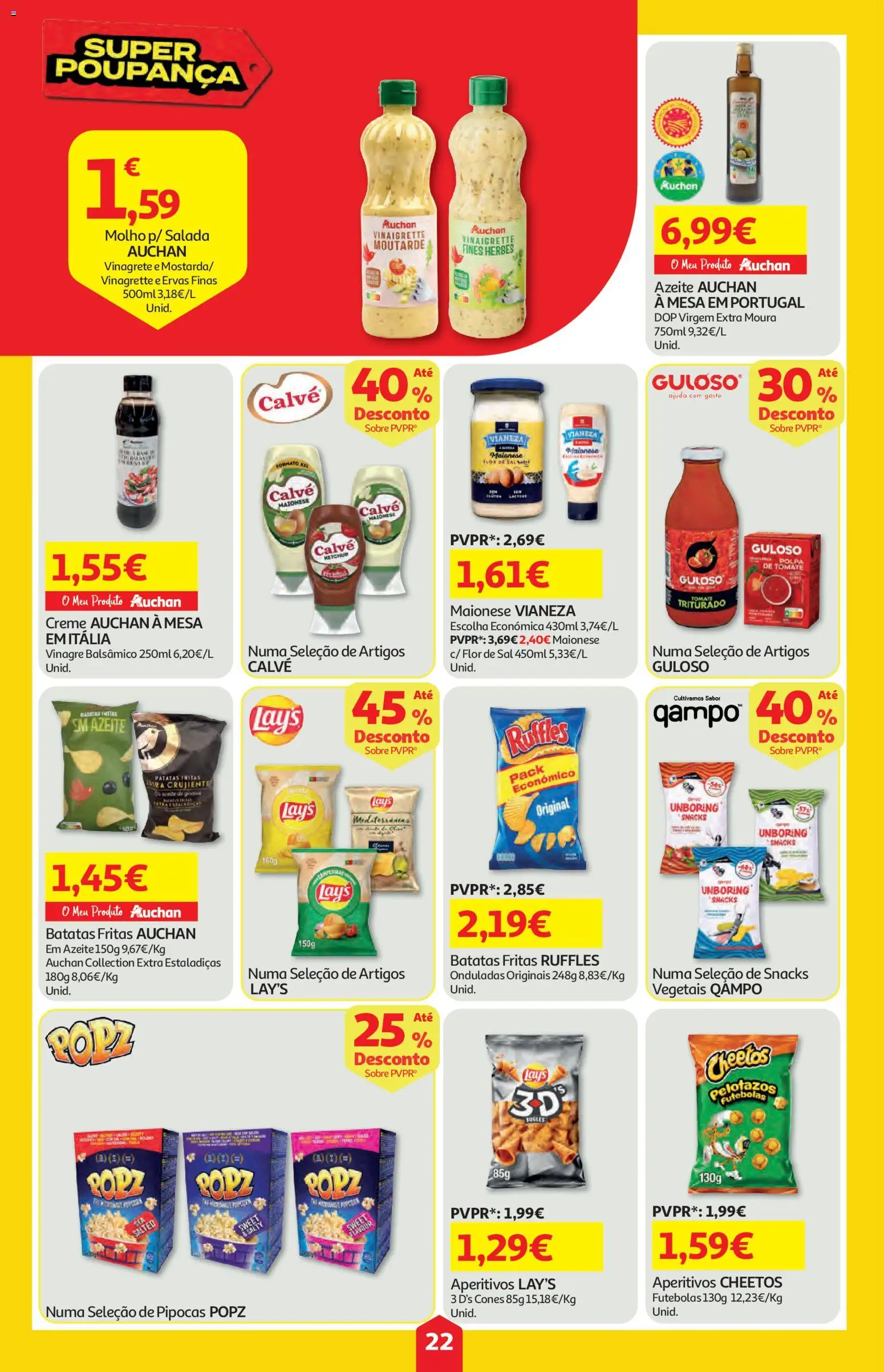 Auchan folheto │ válido de 25/06/2026 | Página: 22 | Produtos: Azeite, Pipocas, Maionese, Ketchup