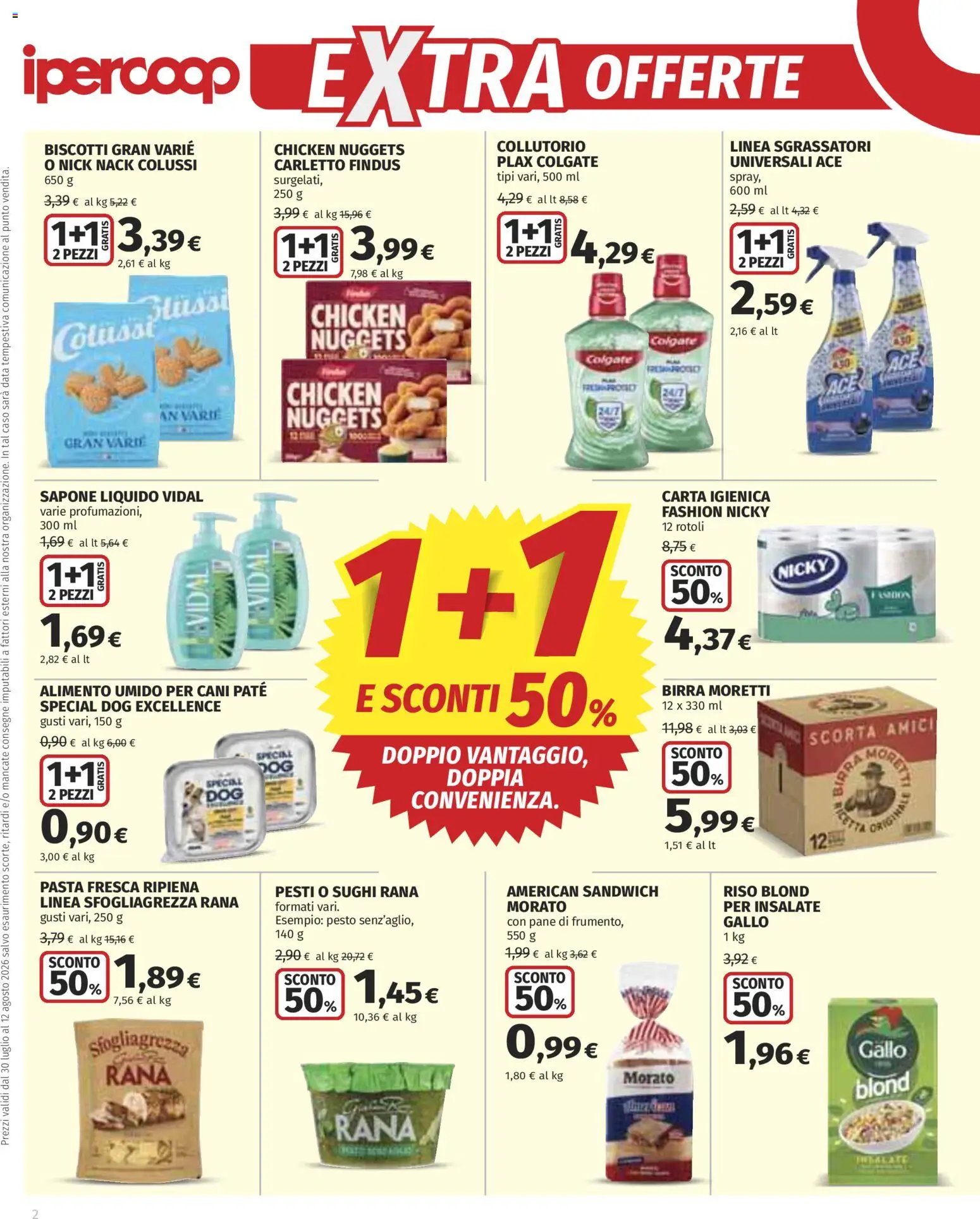 Volantino Ipercoop del 30/07/2026 | Pagina: 2 | Prodotti: Paté, Pane, Collutorio, Data