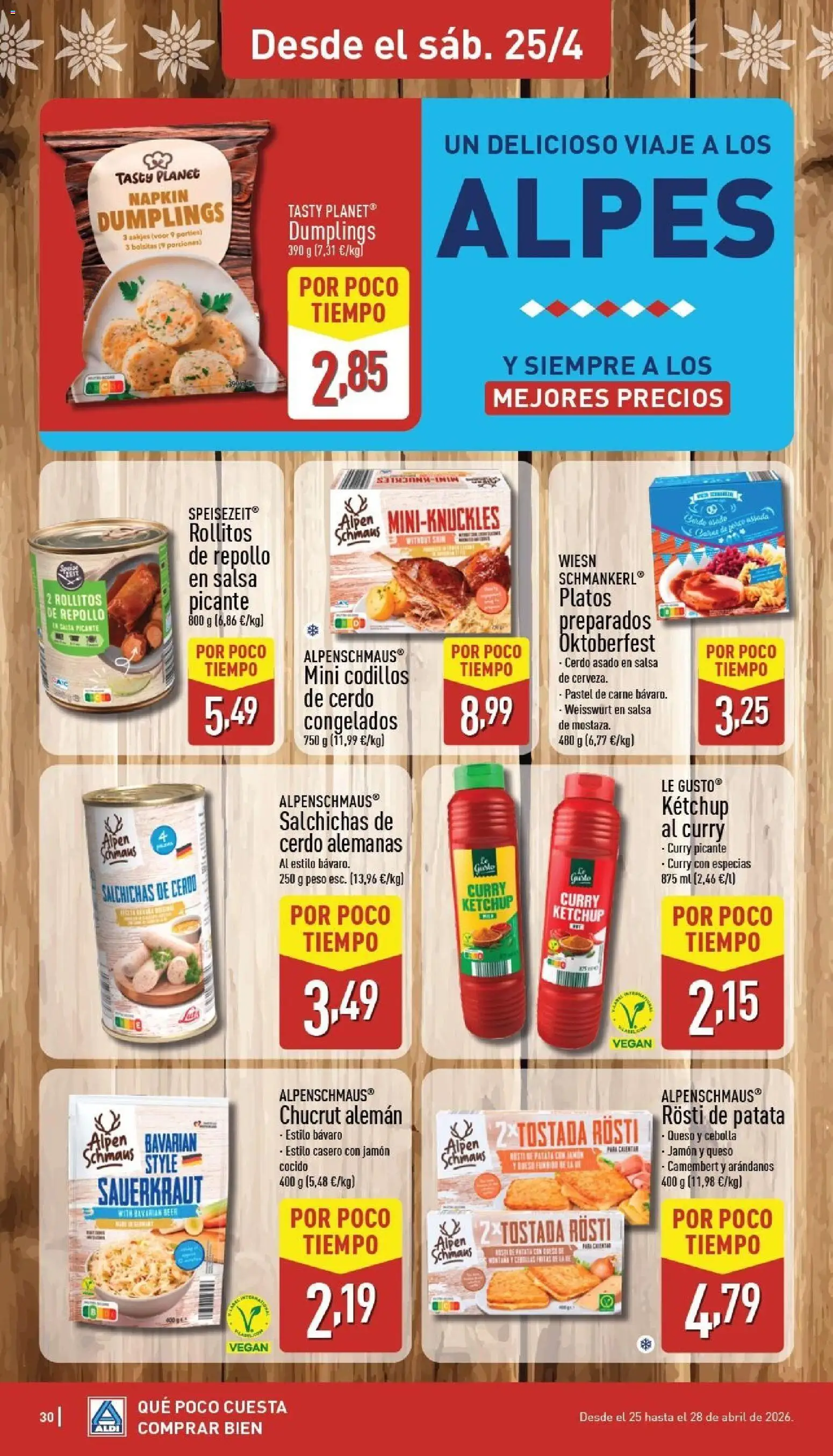 Aldi folleto Canarias │ válido desde el 20.04.2026 | Página: 30 | Productos: Queso, Jamón, Cerveza, Cerdo