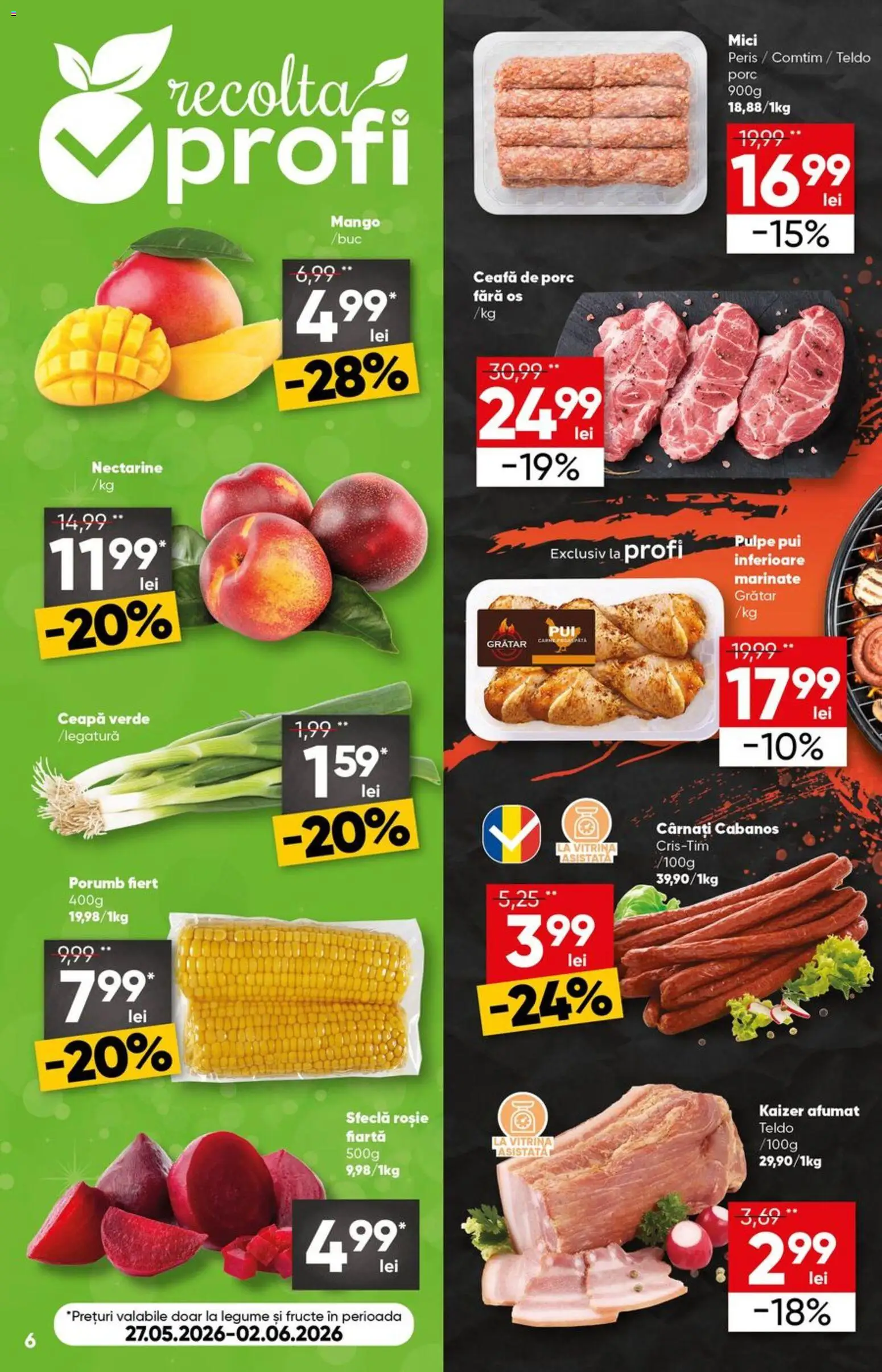 Noul catalog Profi – valabil de la 27.05.2026 | Pagină: 6 | Produse: Temizlik kovası, Grătar, Ceapă, Mango