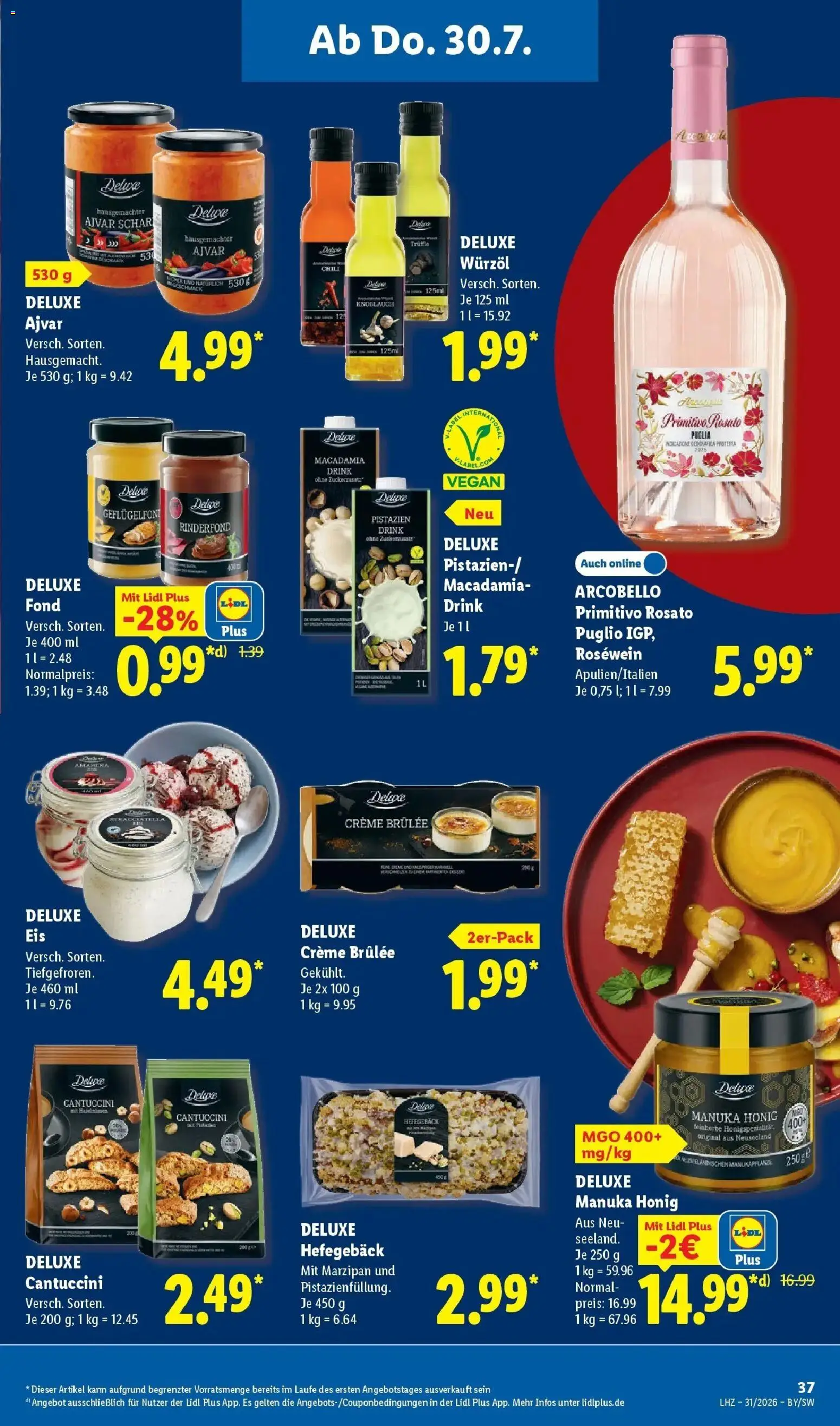 Lidl Prospekt Weikersheim – gültig ab 27.07.2026 | Seite: 57 | Produkte: Rosewein, Pistazien, Creme brulee, Eis