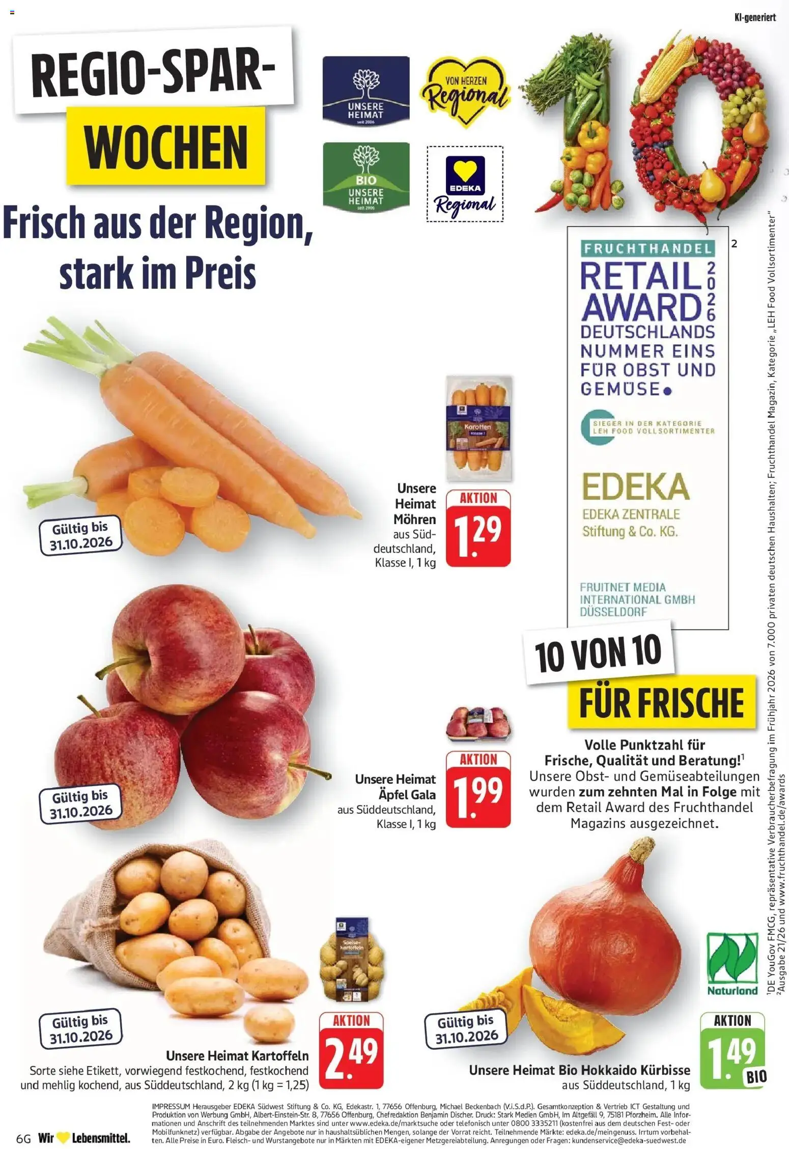 Edeka Prospekt Eislingen (ab 19.10.2026) » Angebote Online | Seite: 8 | Produkte: Äpfel, Kartoffeln, Gemüse, Fleisch
