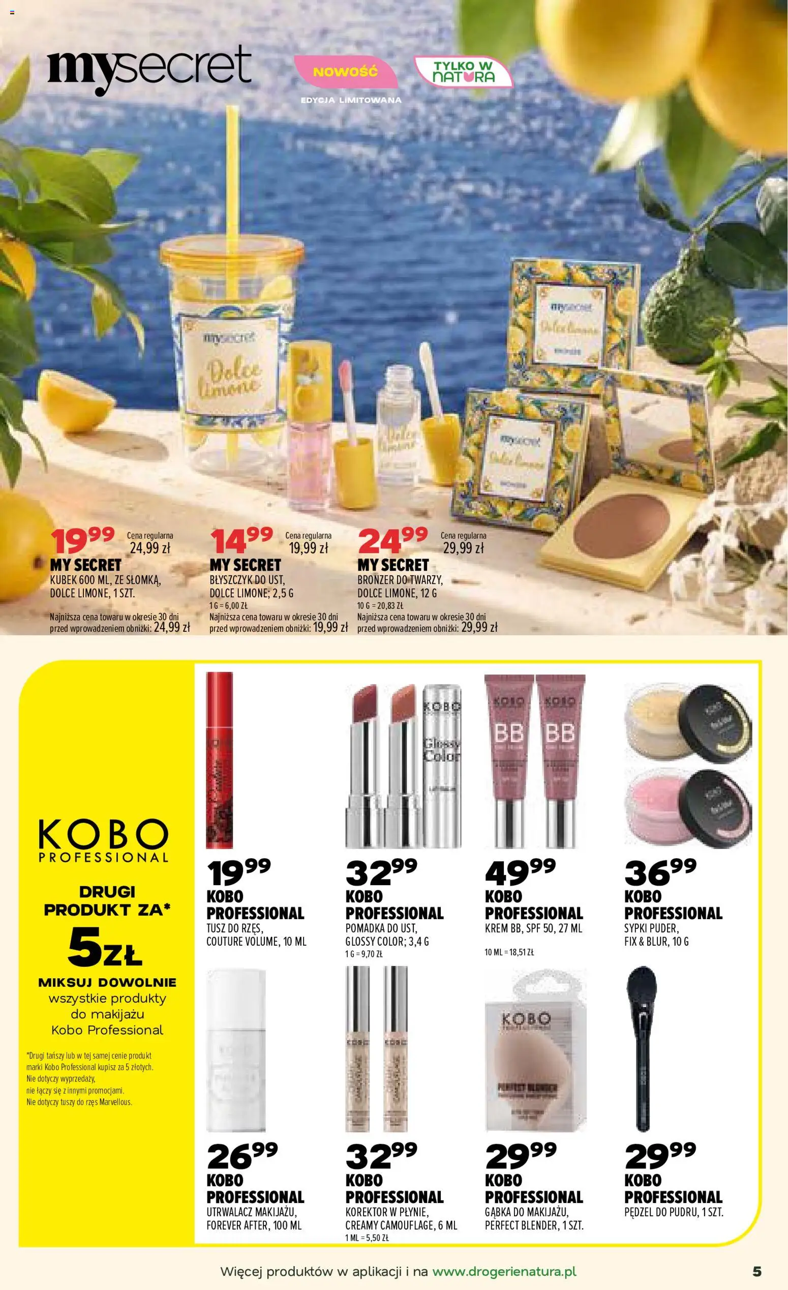 Drogerie Natura gazetka od 07.07.2026 | Strona: 5 | Produkty: Pędzel, Pomadka, Bronzer, Tusz do rzęs