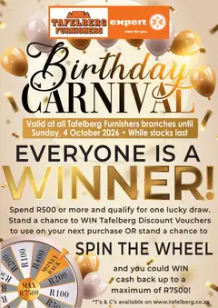 Tafelberg Furnishers specials catalogue – valid from 09/09/2026