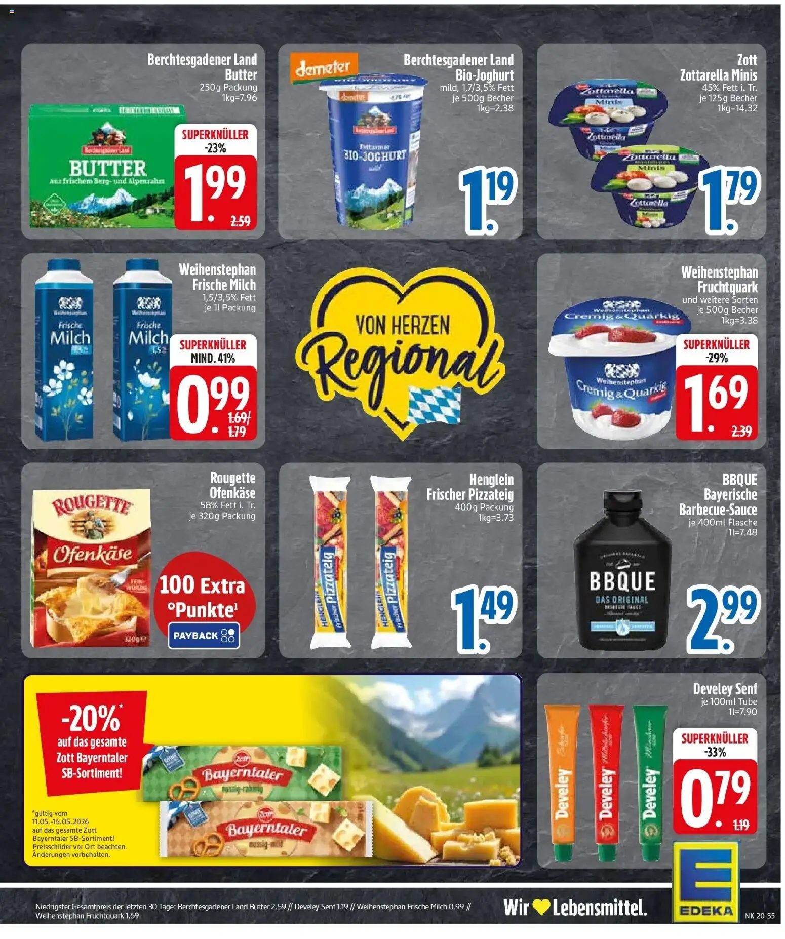 Edeka prospekt Murnau	 – gültig ab 10.05.2026 | Seite: 7 | Produkte: Quark, Milch, Butter, Rougette ofenkase
