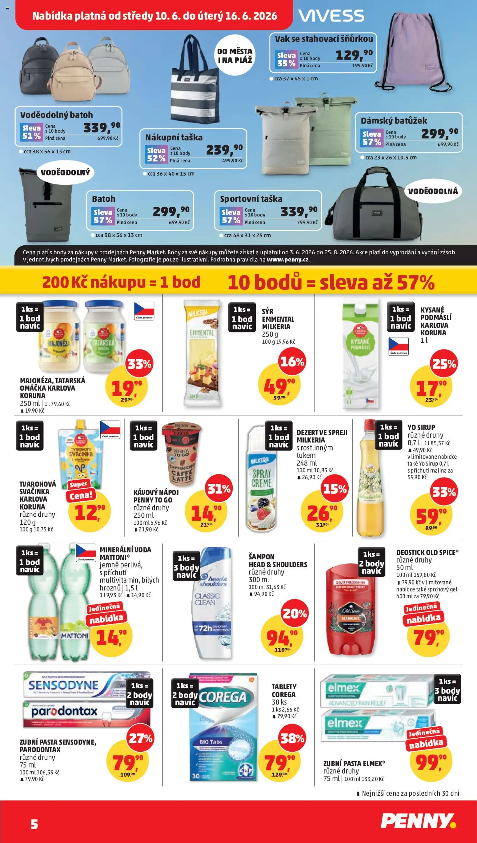 Penny Market leták od 10.06.2026 | Strana: 5 | Produkty: Nákupní taška, Sirup, Podmáslí, Cappuccino
