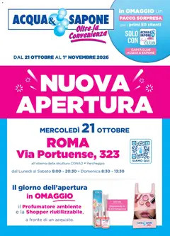 Anteprima del volantino Acqua e Sapone volantino Roma valido a partire dal 21/10/2026