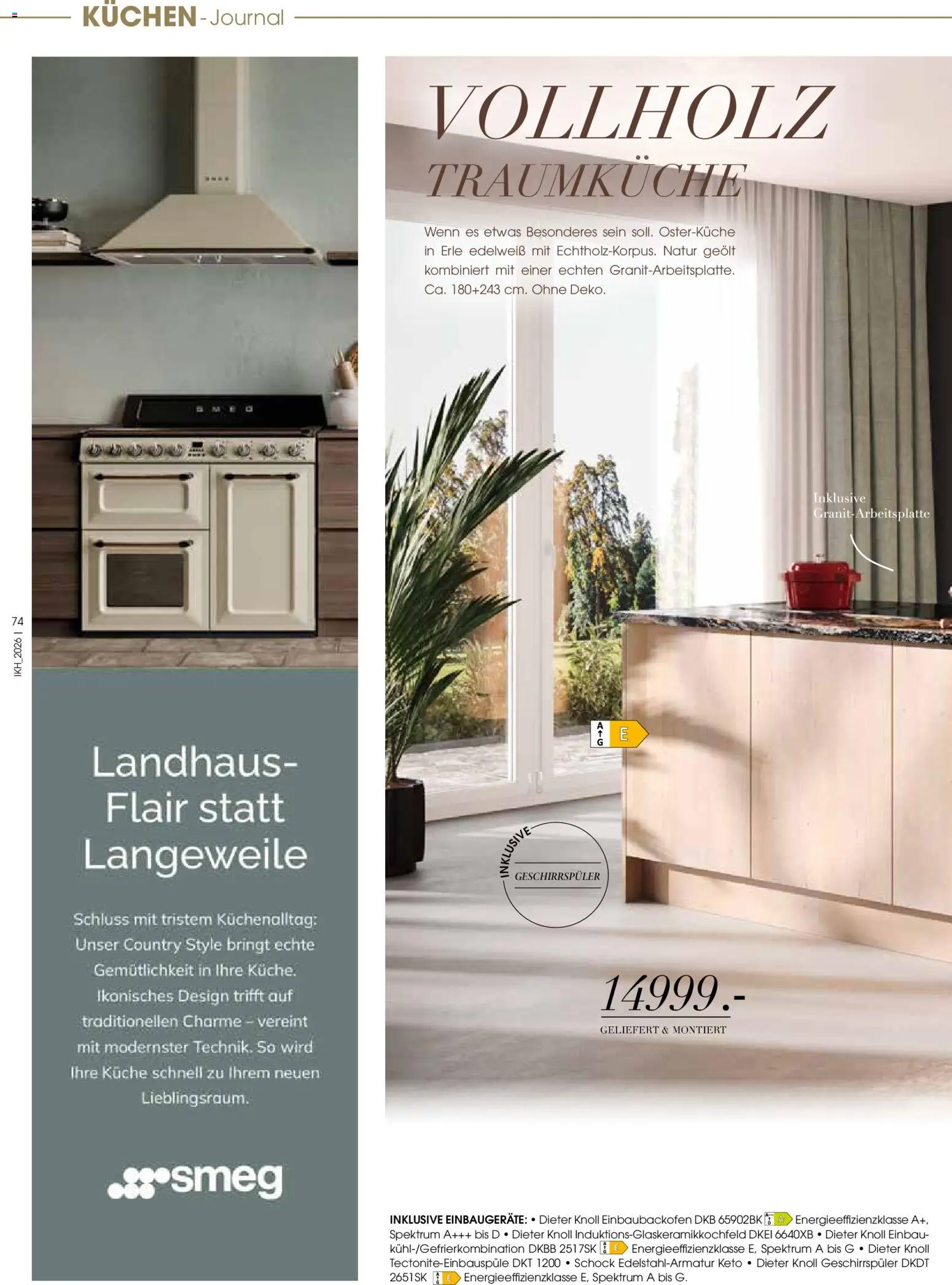 Zurbrüggen Küchen Journal – gültig ab 27.05.2026 | Seite: 74 | Produkte: Geschirrspüler, Küche