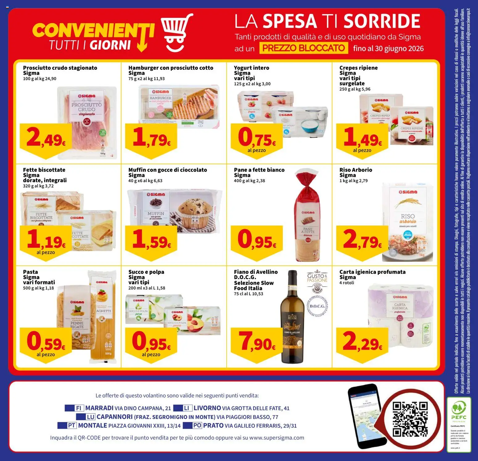 Volantino SIGMA del 18.06.2026 | Pagina: 16 | Prodotti: Prosciutto Cotto, Cioccolato, Tè, Hamburger