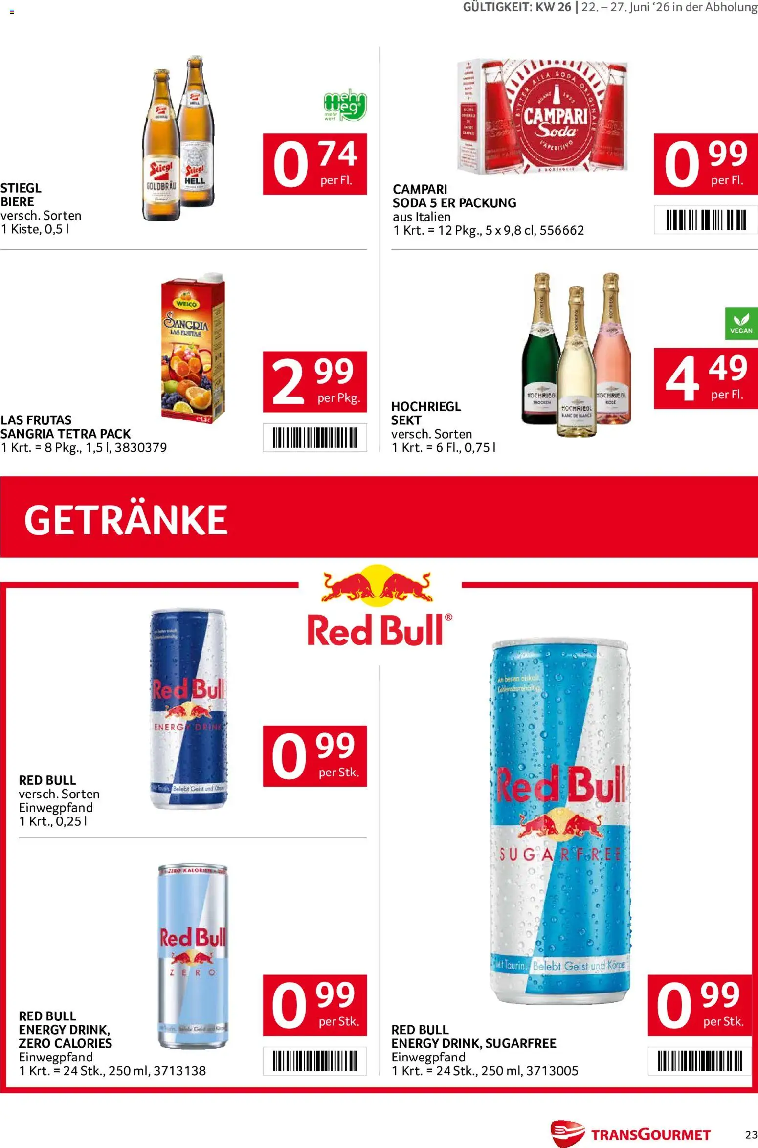 Transgourmet Flugblatt gültig ab 22.06.2026 | Seite: 22 | Produkte: Eis, Nauriit