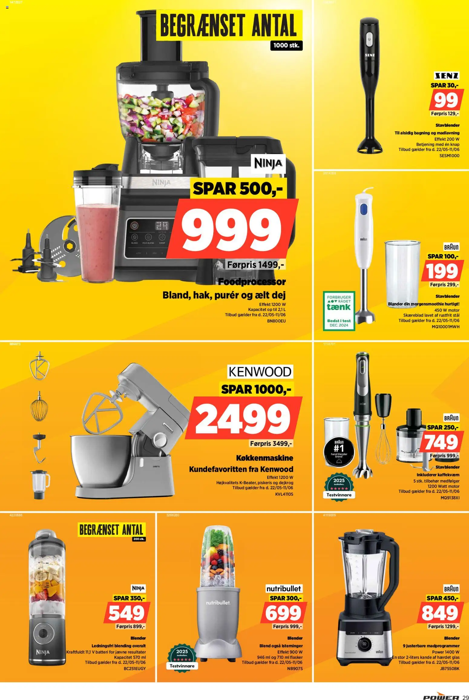 Power tilbudsavis – gyldig fra 22.05.2026 | Side: 29 | Produkter: Foodprocessor, Piskeris, Batteri