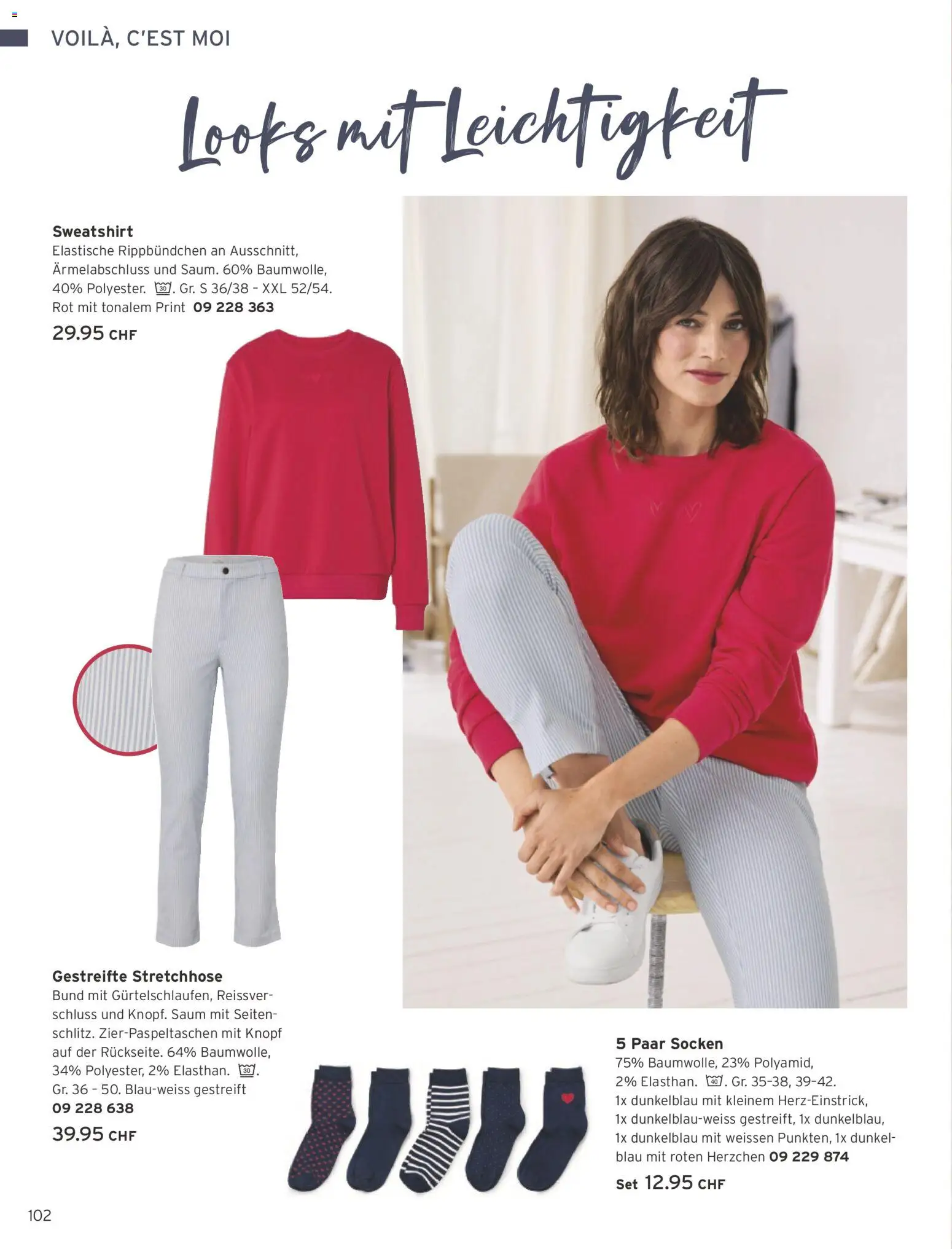 Tchibo aktionen – gültig ab 01.09.2026 | Seite: 102 | Produkte: Socken, Sweatshirt