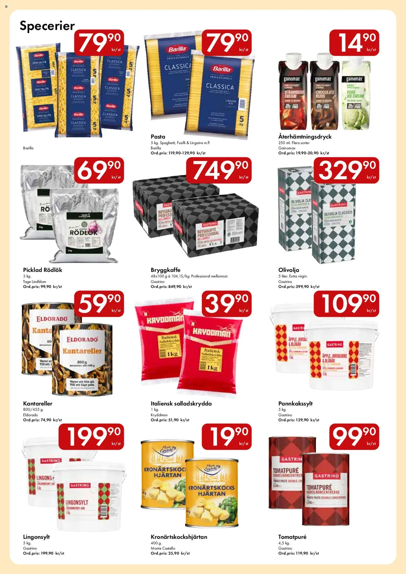 Snabbgross reklamblad aktuell från 24/08/2026 | Sida: 11 | Produkter: Olivolja, Barilla, Pasta, Blåbär