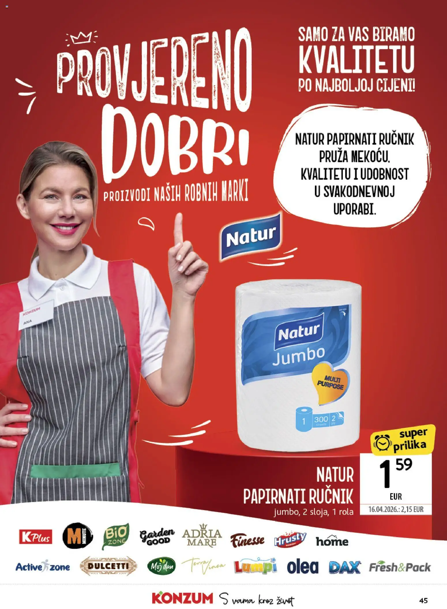 Konzum katalog | vrijedi od 27.05.2026 | Stranica: 45 | Proizvodi: Ručnik