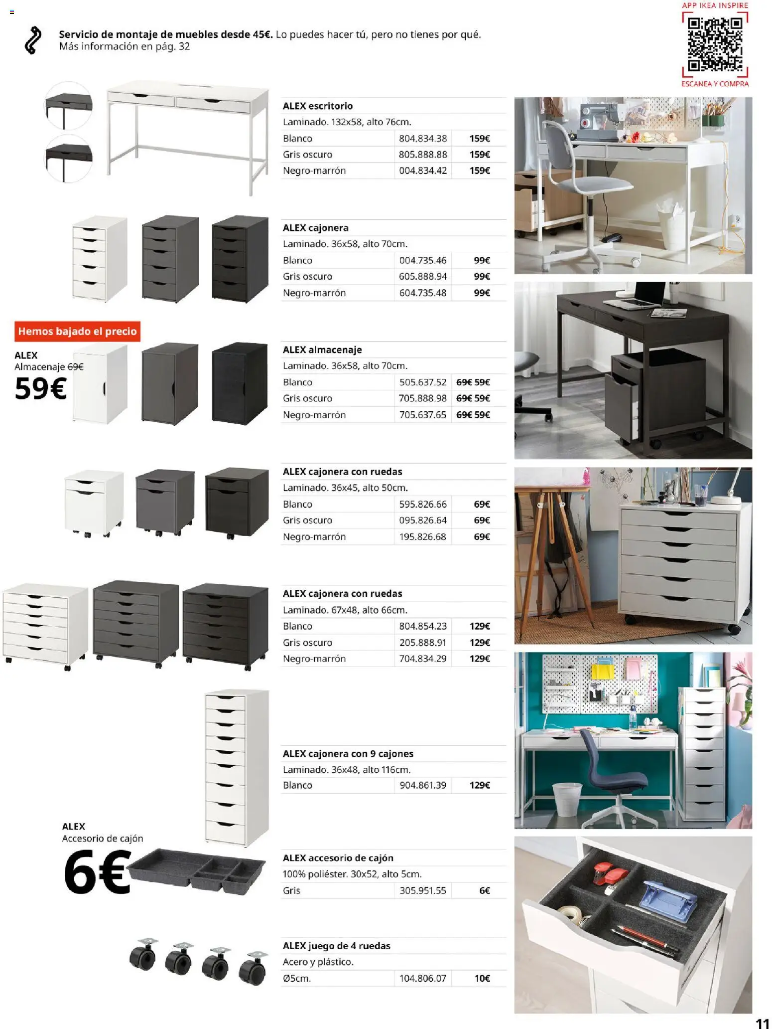 Catálogo IKEA Oficina en casa │ válido desde el 01.02.2026 | Página: 11 | Productos: Muebles, Almacenaje, Cajonera