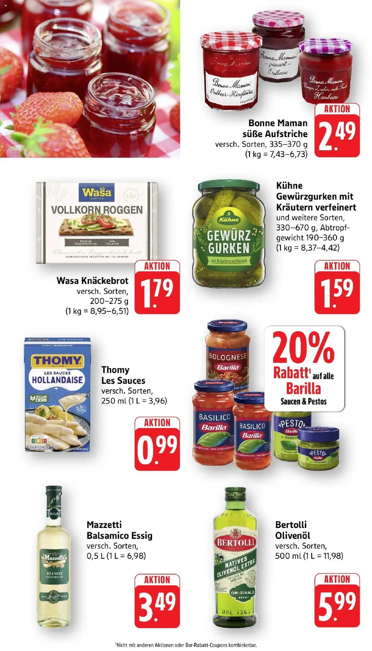 nah & gut Prospekt Gengenbach  – gültig ab 17.05.2026 | Seite: 7 | Produkte: Thomy les sauces, Barilla, Essig, Olivenol