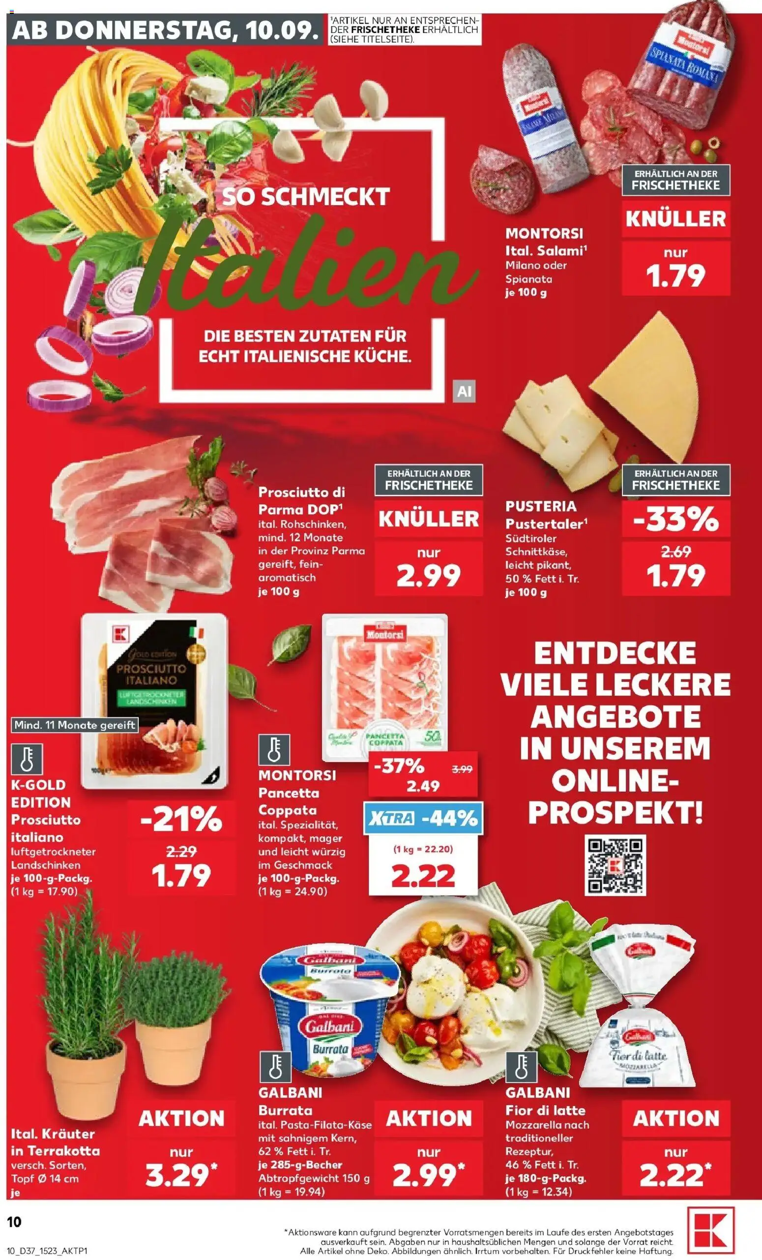 Prospekt Kaufland ab 07.09.2026 » Angebote Online zum Blättern | Seite: 27 | Produkte: Mozzarella, Burrata