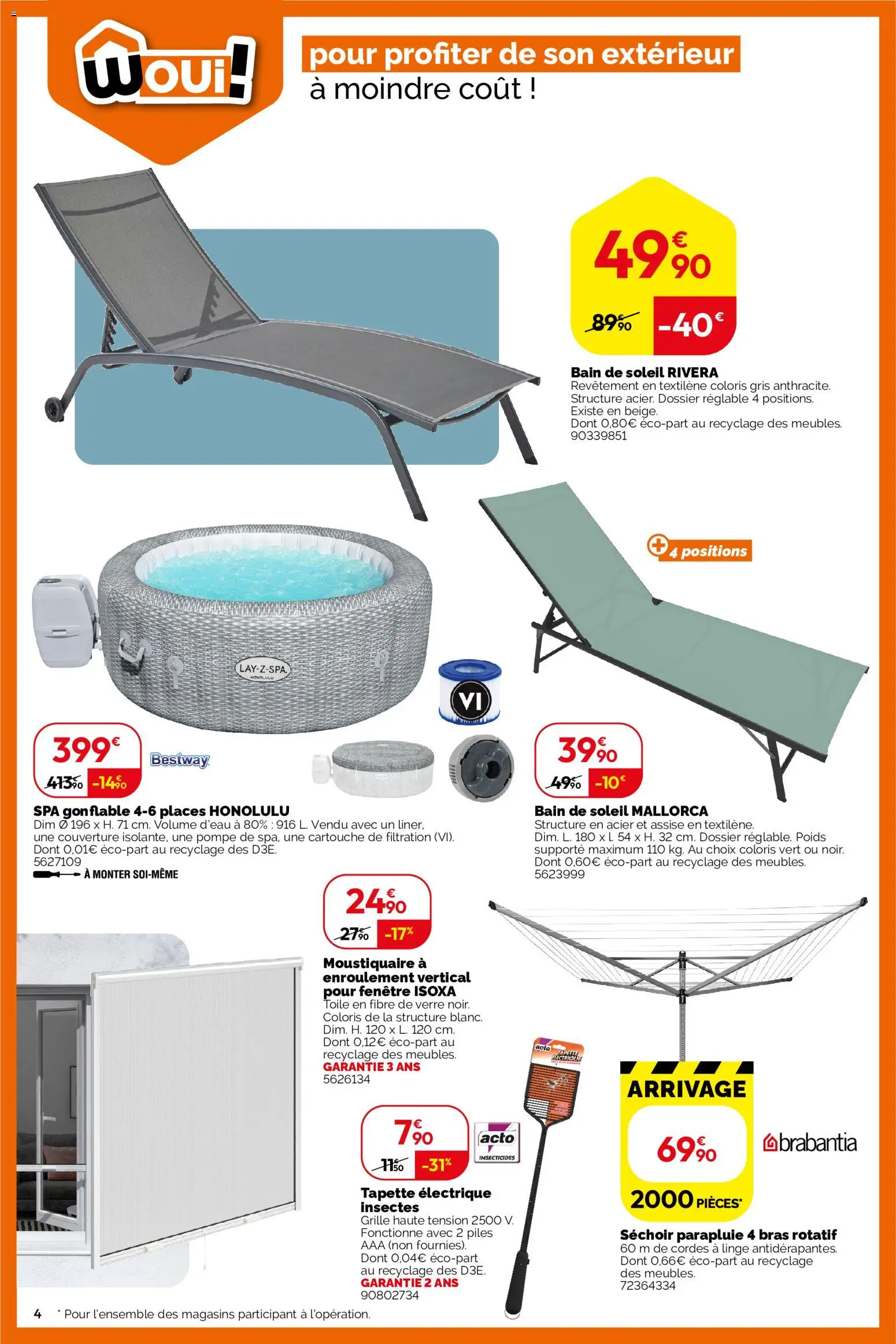 {H1} | Page: 4 | Produits: Bain de soleil, Cordes, Cartouche, Piles