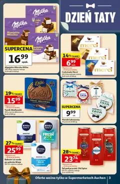 Pogląd oferty "Auchan gazetka" - ważna od 18.06.2026 | Strona: 3 | Produkty: Merci, Żel pod prysznic, Alkohol, Woda