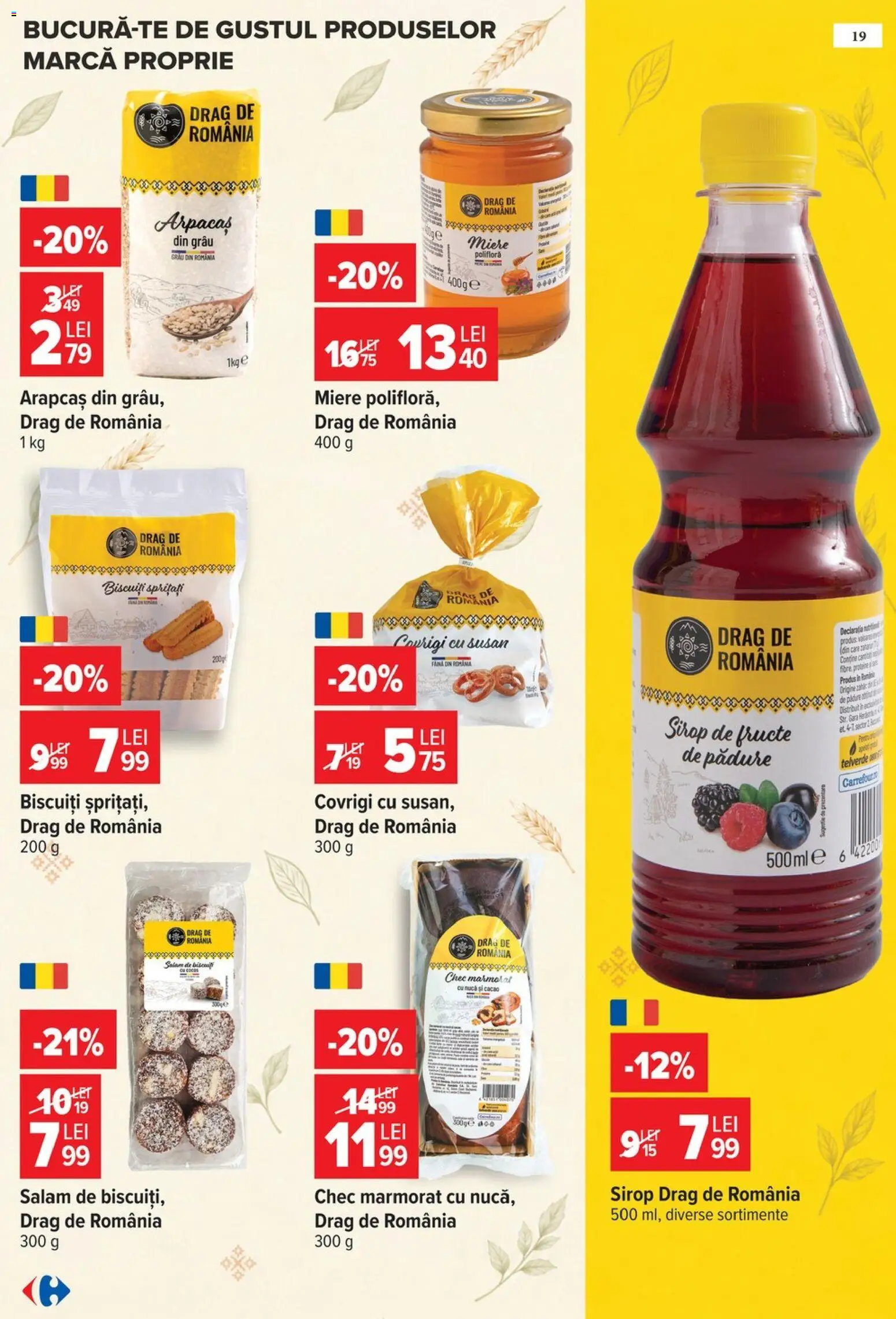 Noul catalog Carrefour – valabil de la 14.10.2026 | Pagină: 19 | Produse: Miere, Fructe de pădure, Salam, Cacao