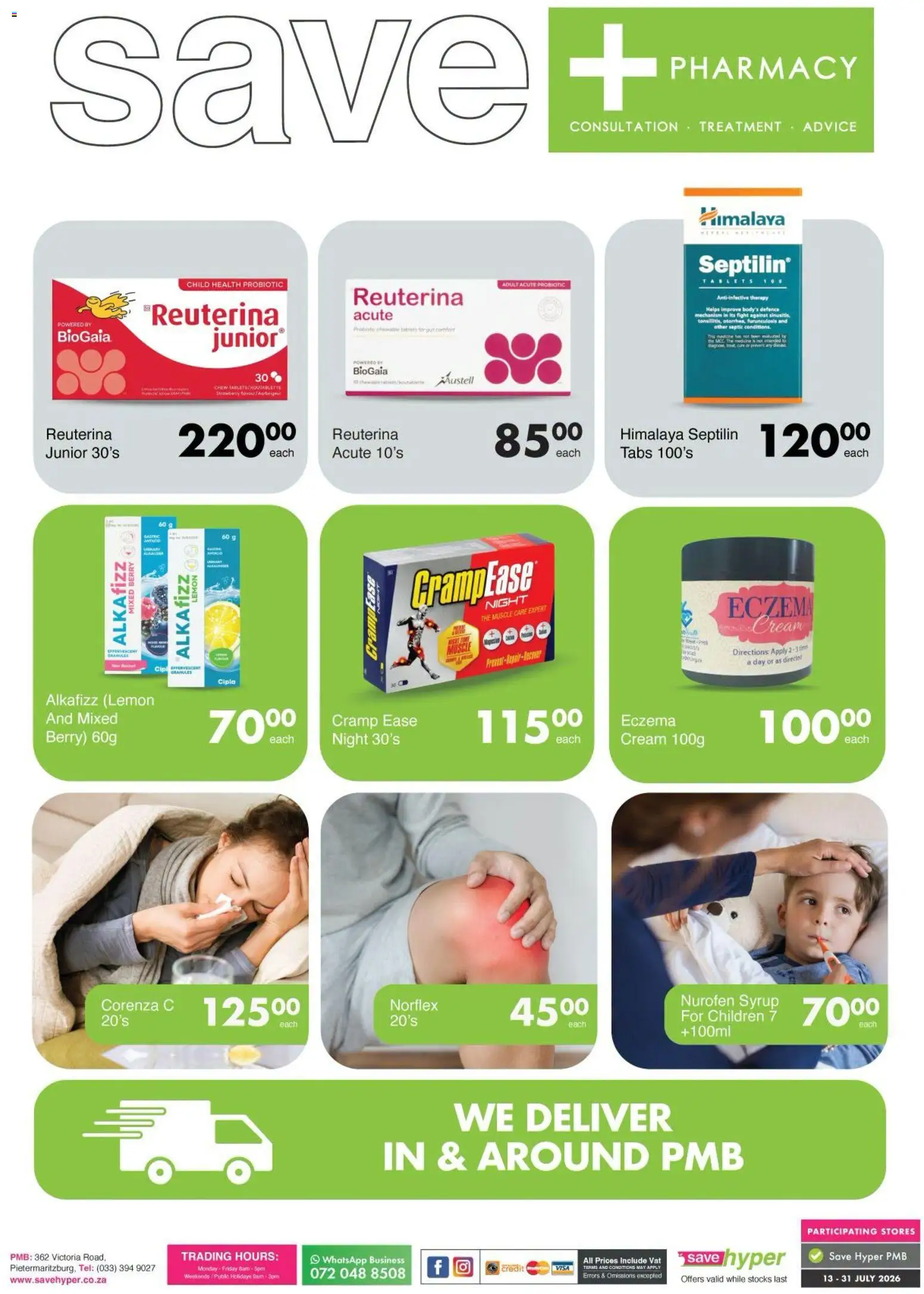 New Save catalogue – valid from 13/07/2026 | Page: 2 | Products: Cream, Syrup, Lemon