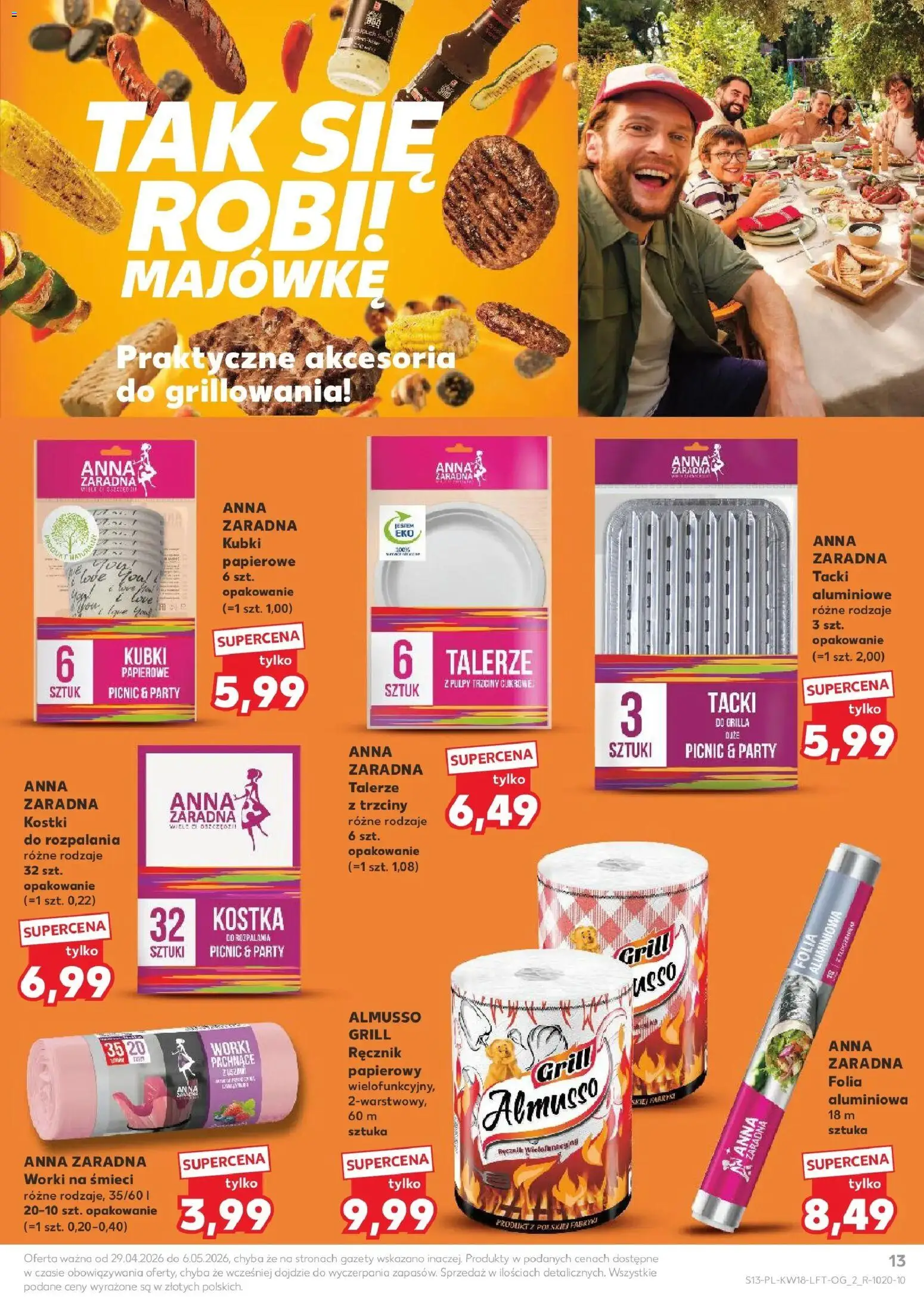 Kaufland - Kaufland Gazetka Tygodnia ważna do 06.05 od 28.04.2026 | Strona: 13 | Produkty: Grill, Talerze