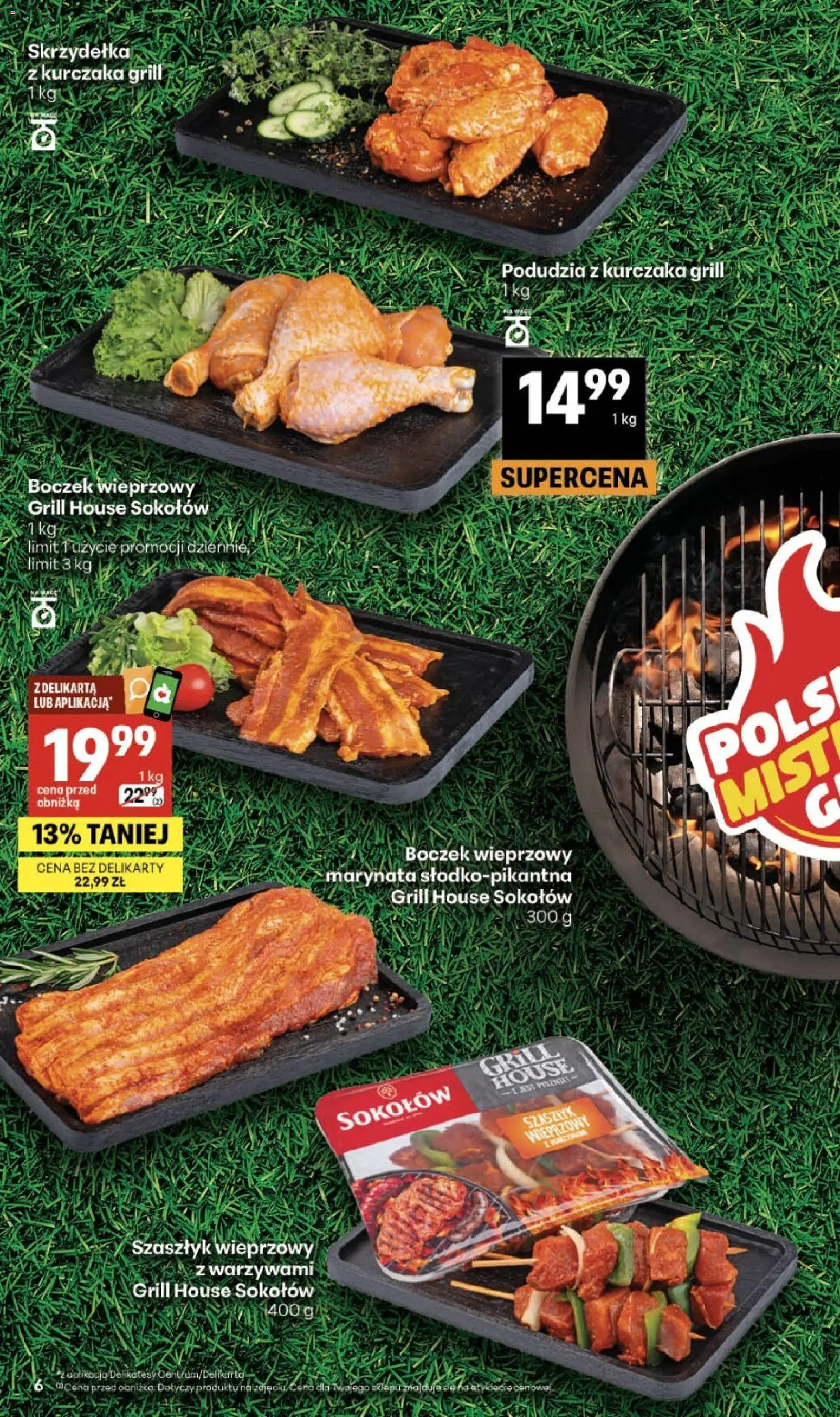 Delikatesy Centrum gazetka - Sklepy Własne od 11.06.2026 | Strona: 6 | Produkty: Skrzydełka z kurczaka, Grill, Delikatesy, Boczek