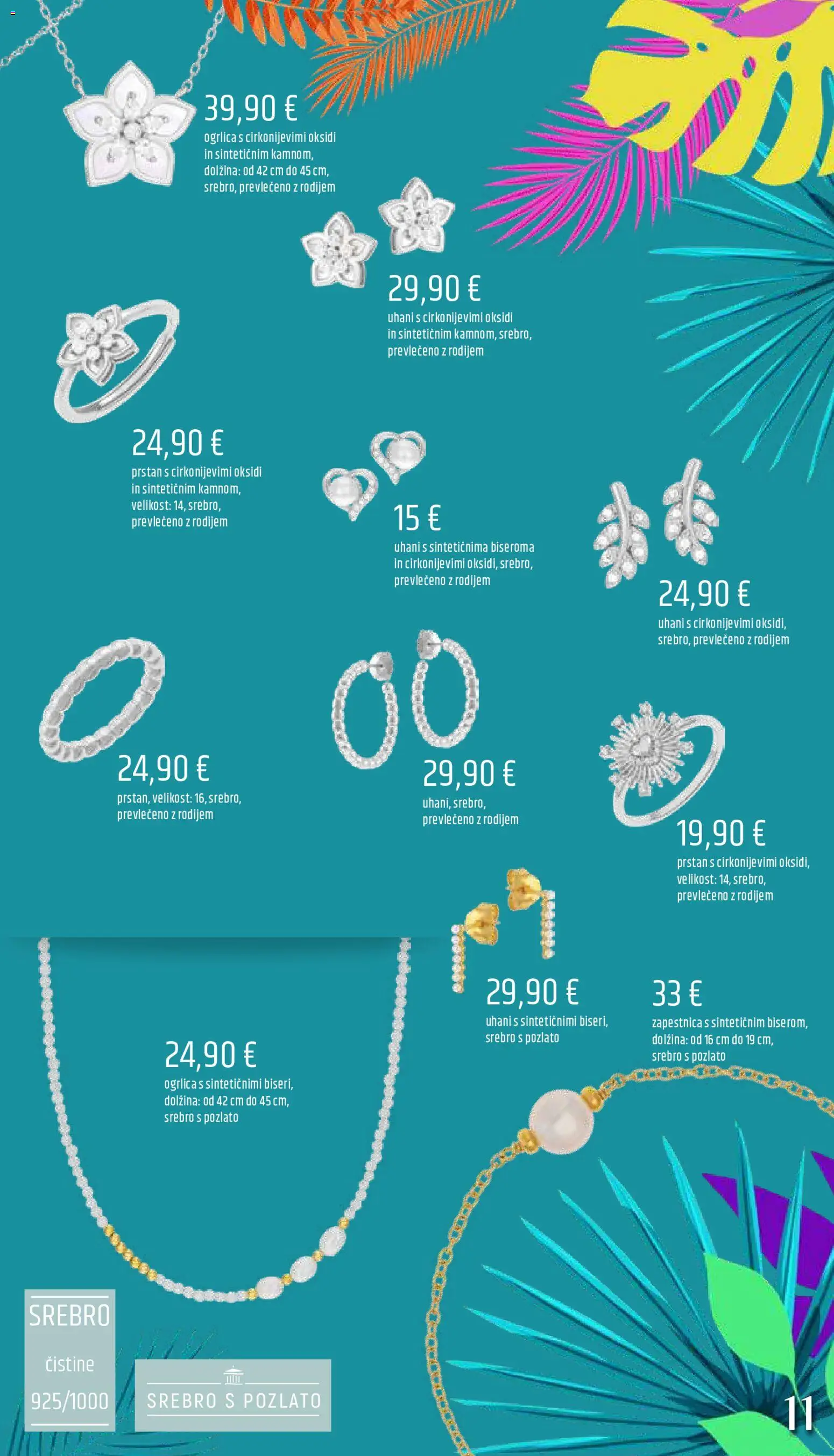 Novi E.leclerc katalog ponudbe – veljaven od 05.06.2026 | Stran: 11 | Izdelki: Zapestnica, Prstan, Uhani