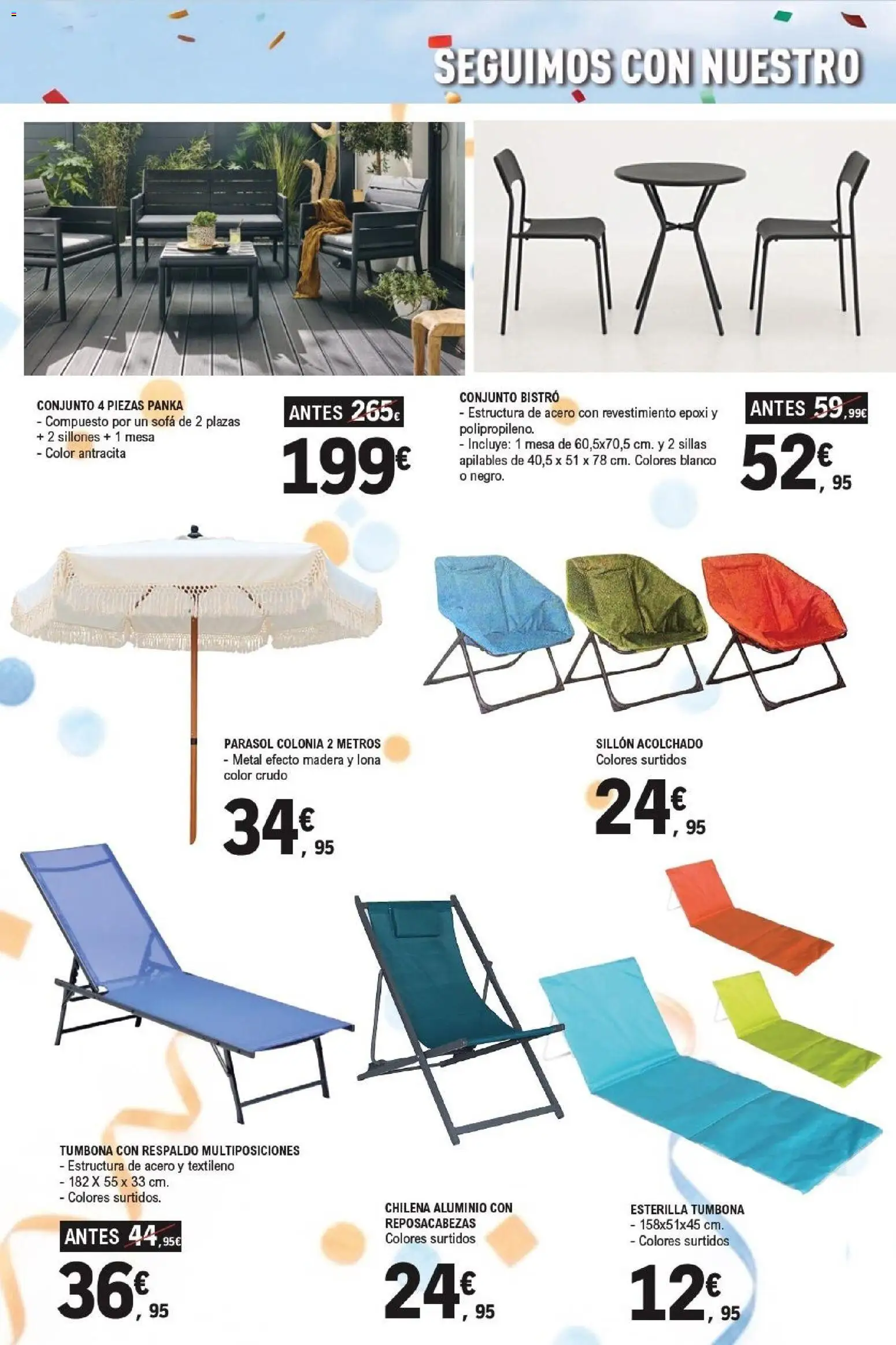 E.Leclerc Aniversario │ válido desde el 29/07/2026 | Página: 24 | Productos: Colonia, Sofá, Sillón, Mesa