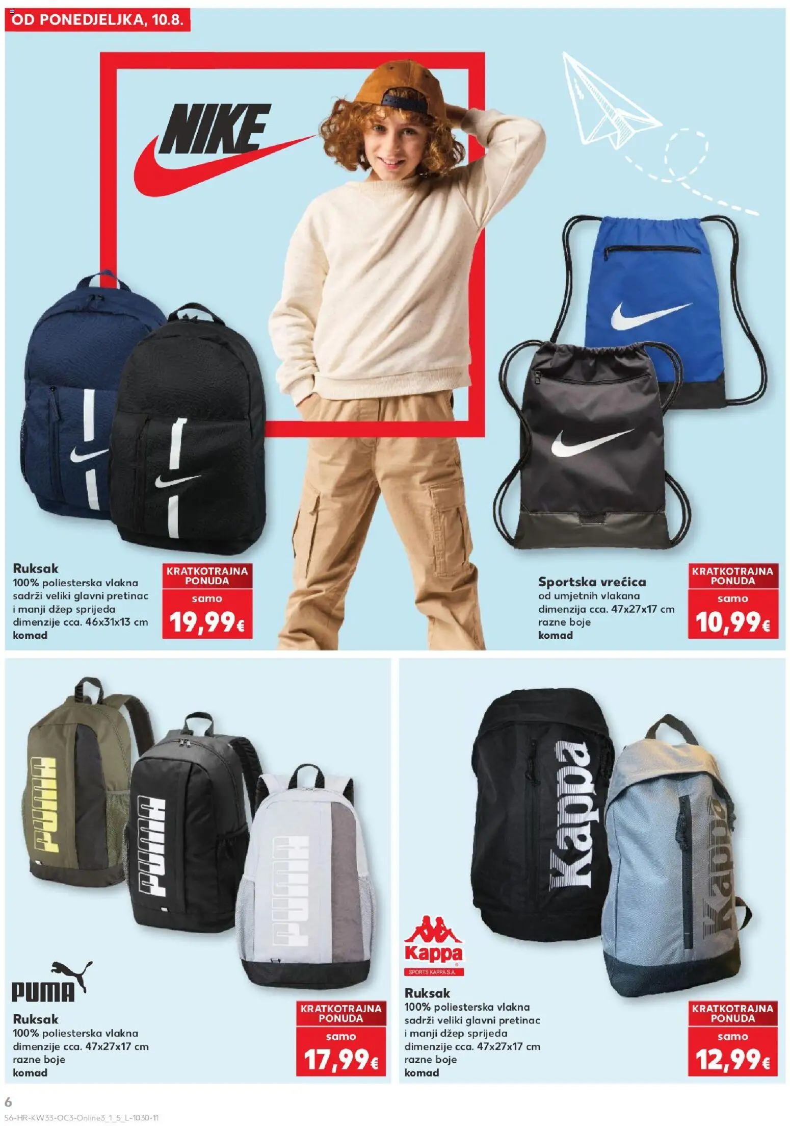 Kaufland katalog | vrijedi od 10.08.2026 | Stranica: 6 | Proizvodi: Ruksak
